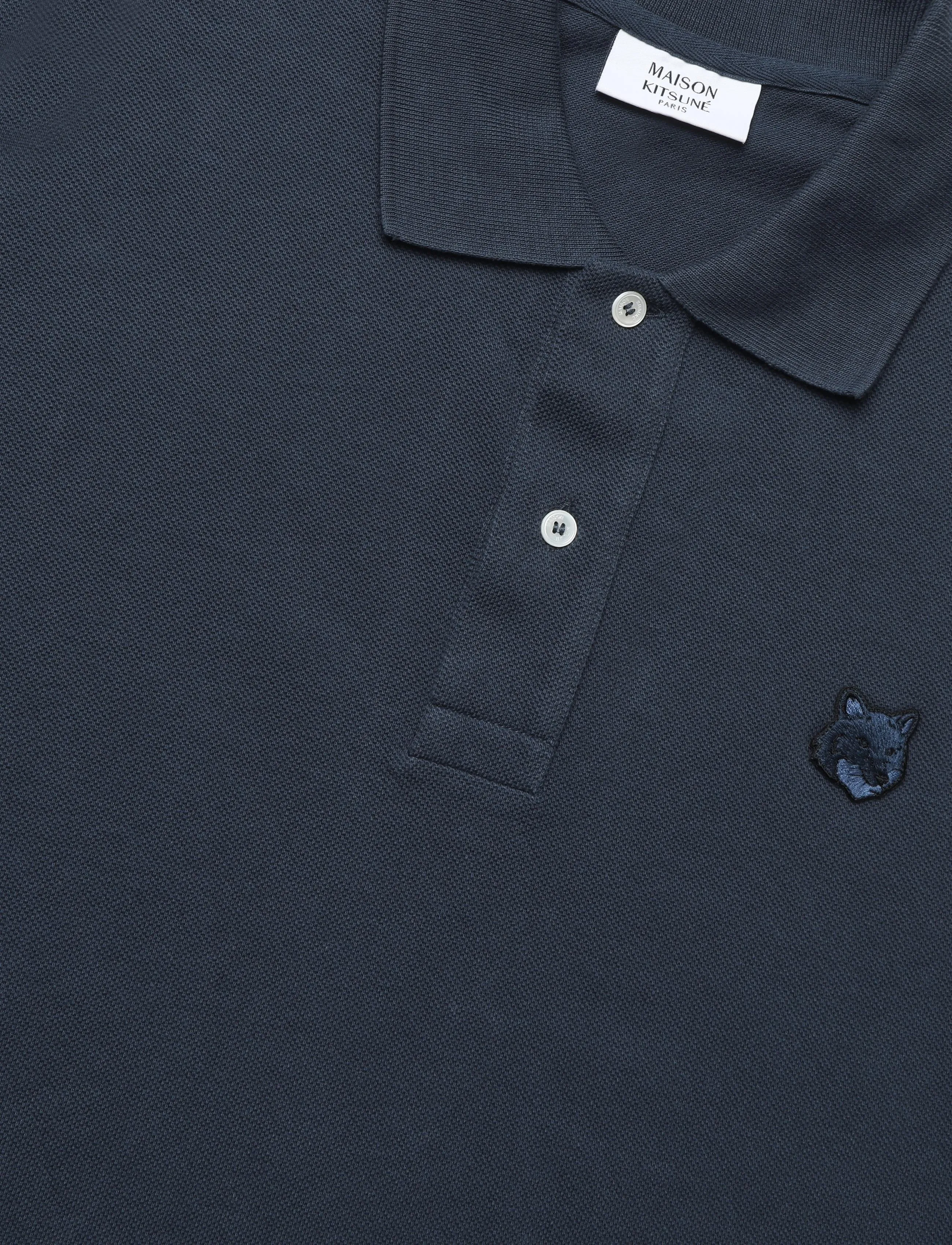 Maison Kitsune - BOLD FOX HEAD PATCH COMFORT POLO - ink blue - 2