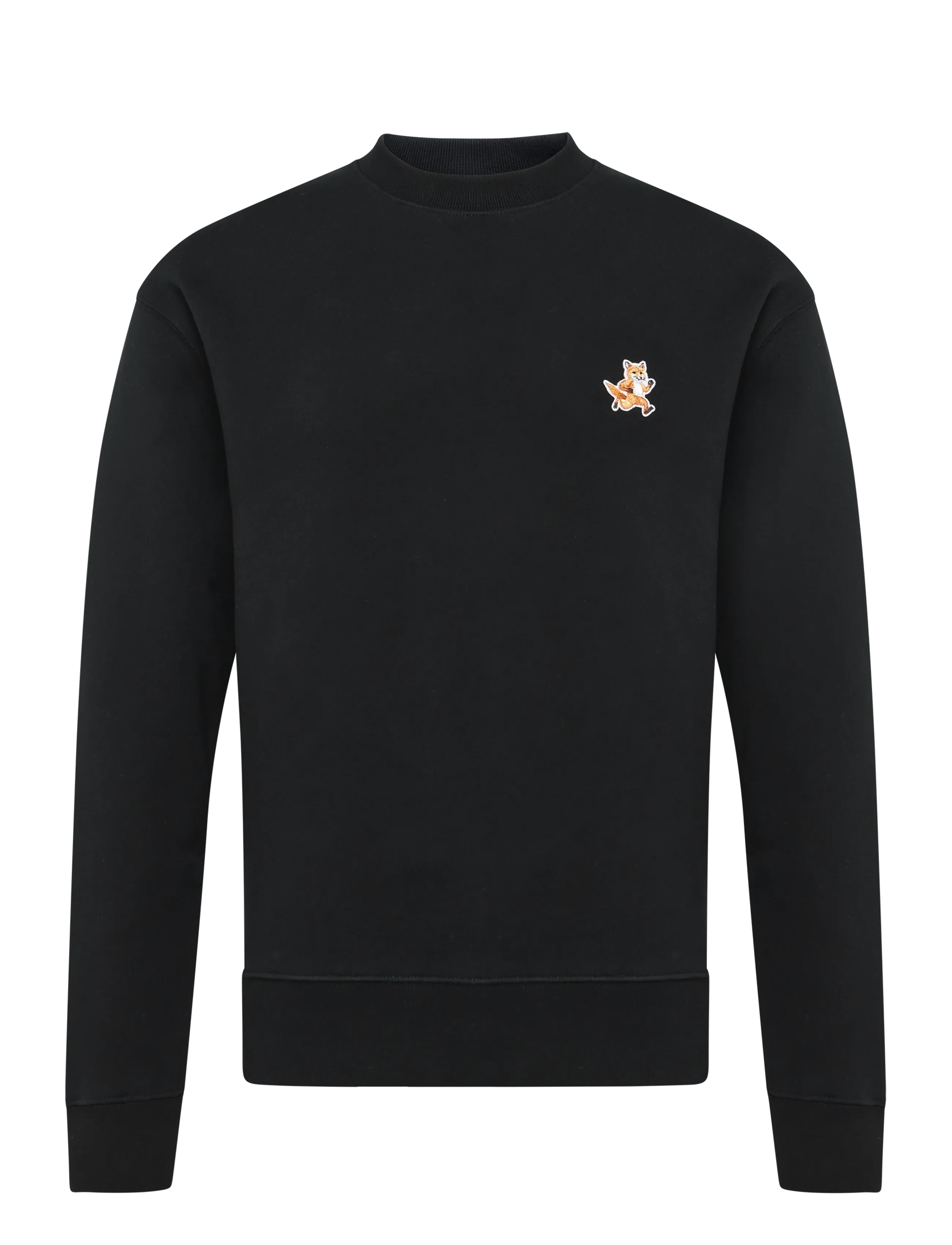 Maison Kitsune SPEEDY FOX PATCH COMFORT SWEATSHIRT - Kläder - BLACK / black