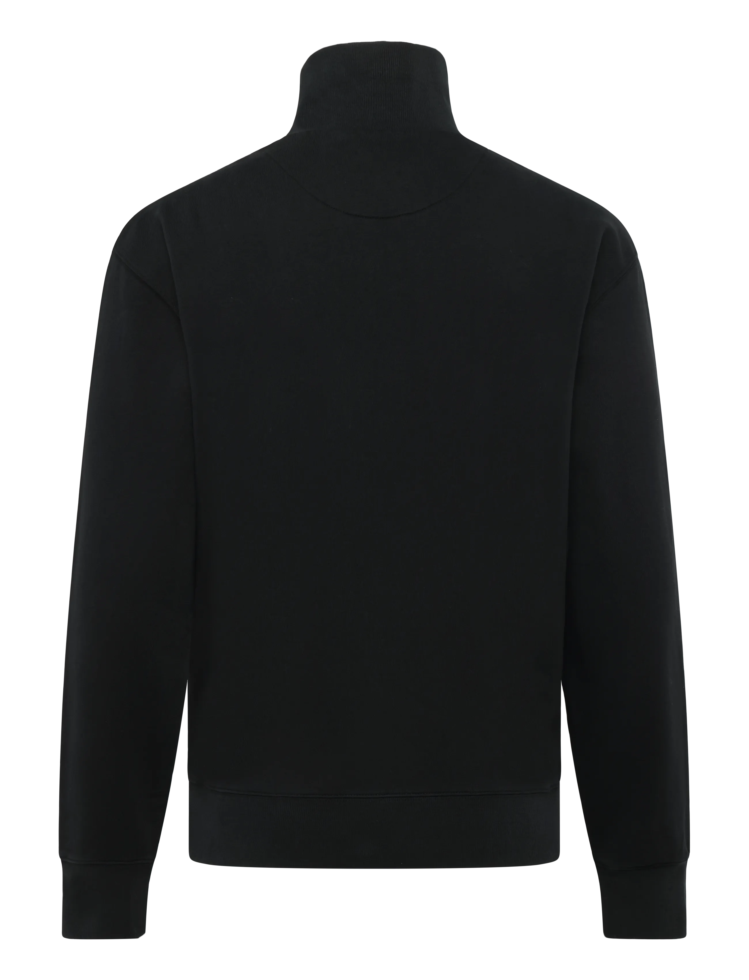 Maison Kitsune - FOX HEAD PATCH COMFORT HALF ZIP SWEATSHIRT - black - 1