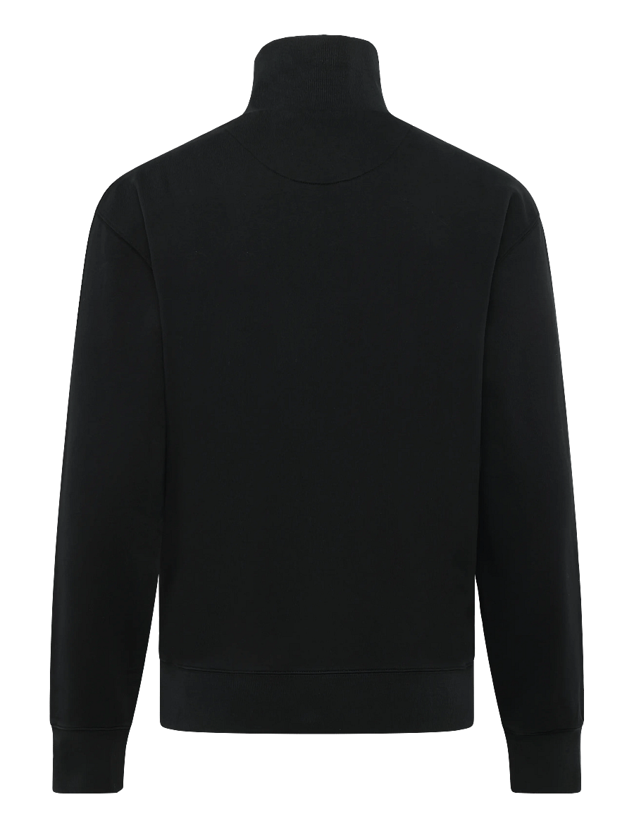 Maison Kitsune - FOX HEAD PATCH COMFORT HALF ZIP SWEATSHIRT - half zip jumpers - black - 2