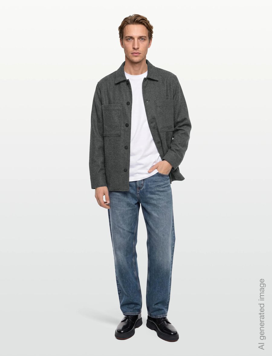 Maison Kitsune - OVERSHIRT - jackets - grey melange - 0