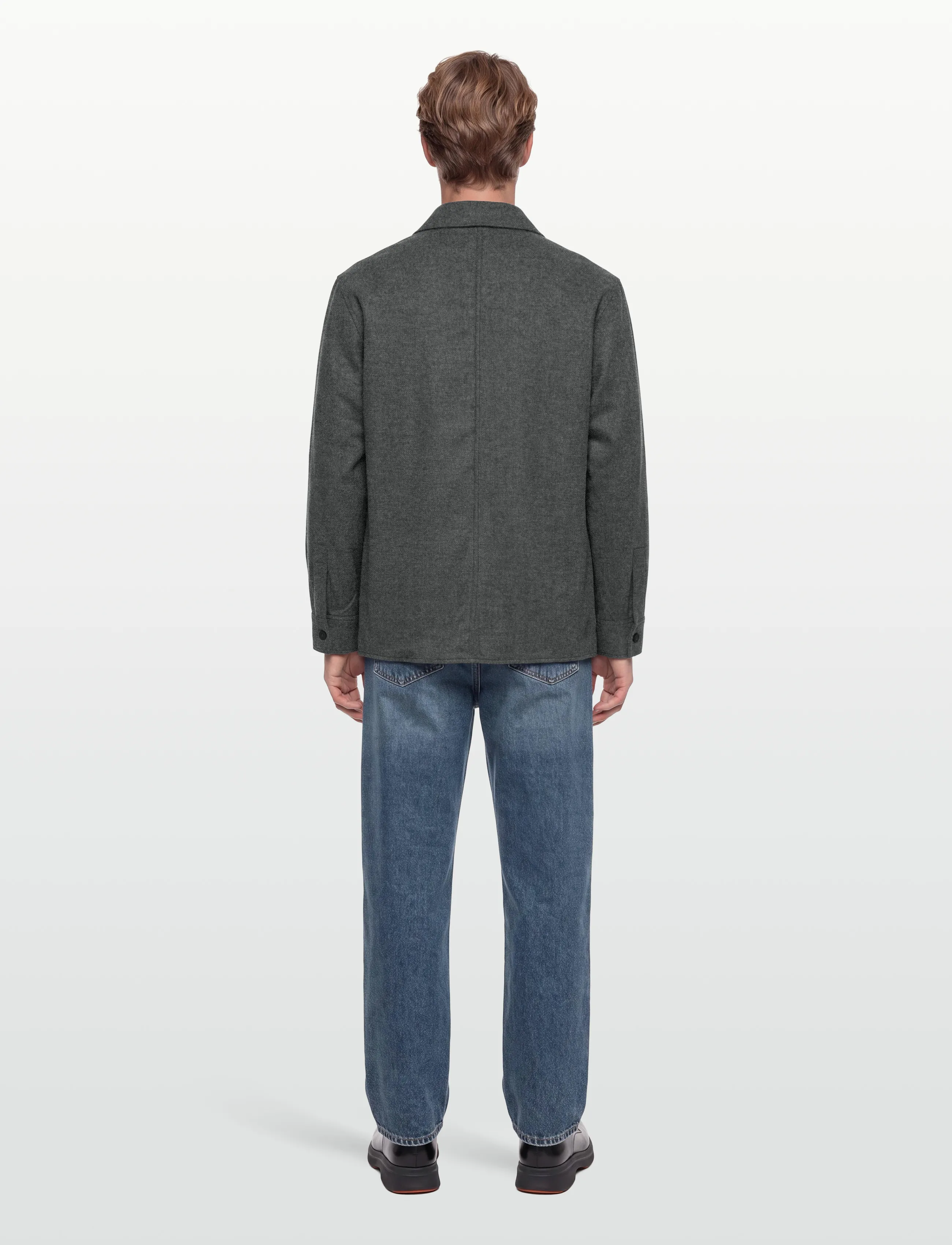 Maison Kitsune - OVERSHIRT - jackets - grey melange - 4
