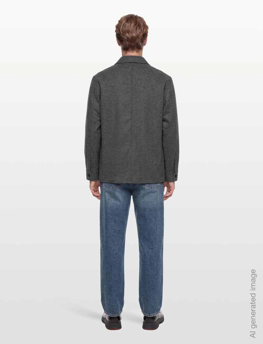 Maison Kitsune - OVERSHIRT - jackets - grey melange - 4