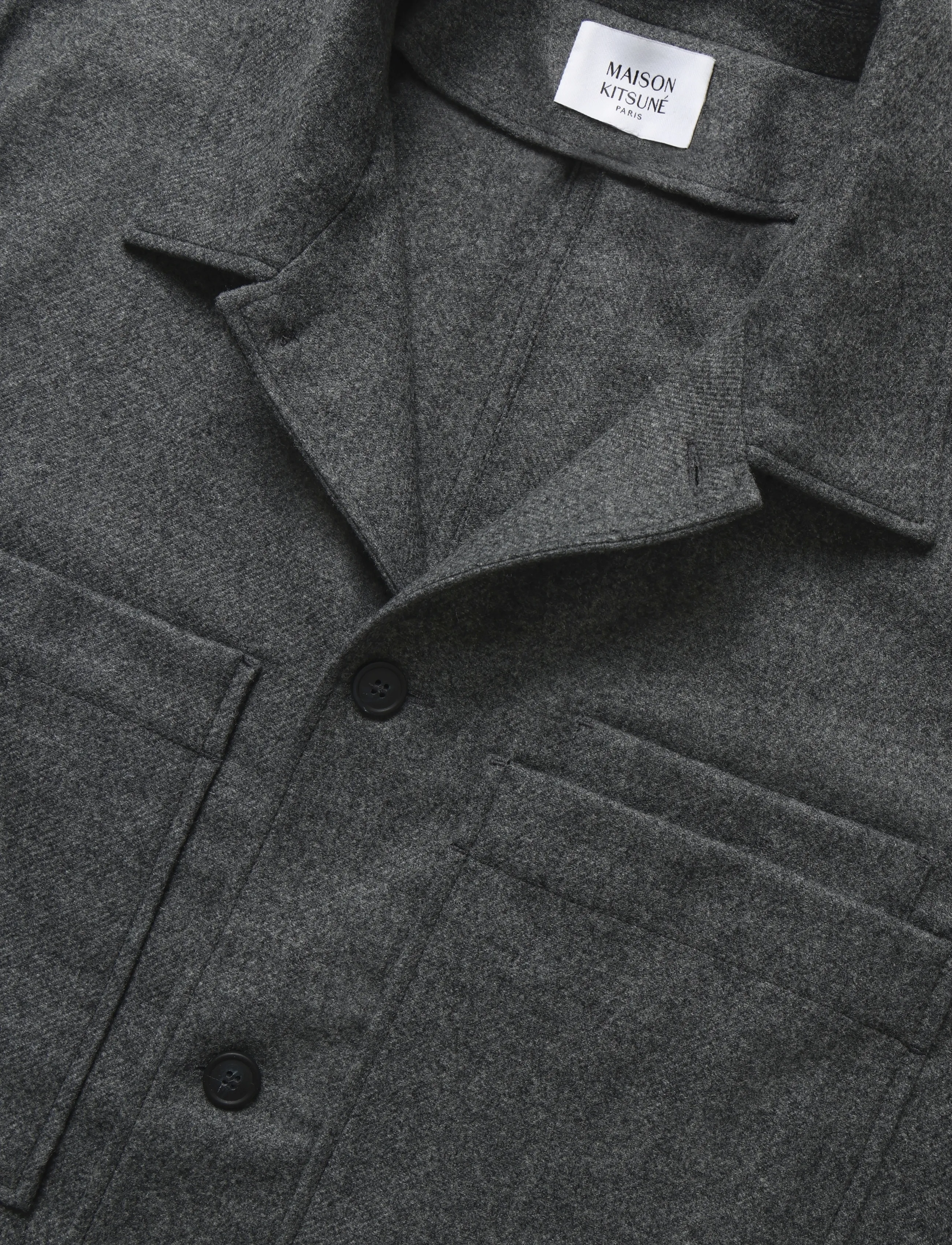 Maison Kitsune - OVERSHIRT - grey melange - 2