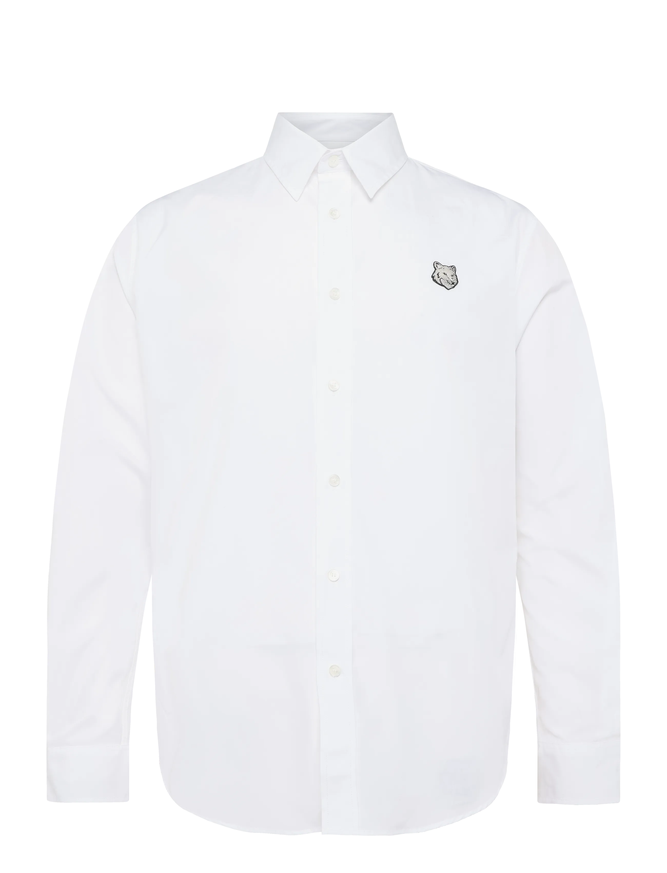 Maison Kitsune BOLD FOX HEAD CASUAL SHIRT - Uutuudet - WHITE / white