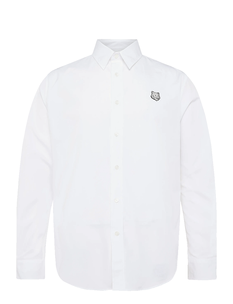 Maison Kitsune - BOLD FOX HEAD CASUAL SHIRT - casual shirts - white - 1