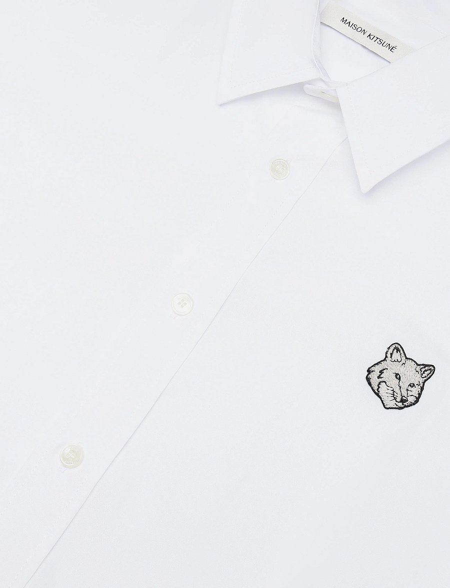 Maison Kitsune - BOLD FOX HEAD CASUAL SHIRT - casual shirts - white - 5