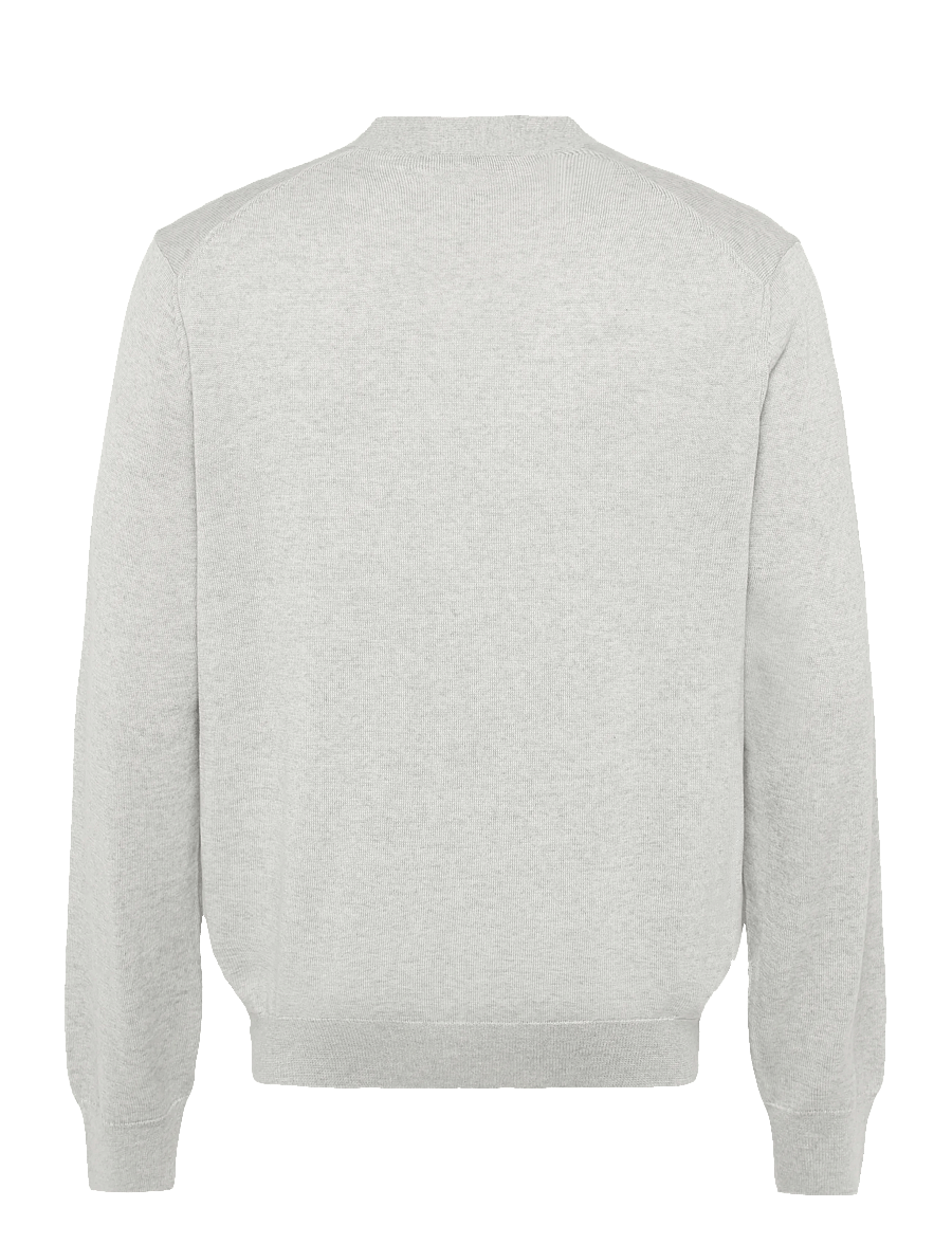 Maison Kitsune - BOLD FOX HEAD PATCH REGULAR CARDIGAN - cardigans - light grey melange - 2