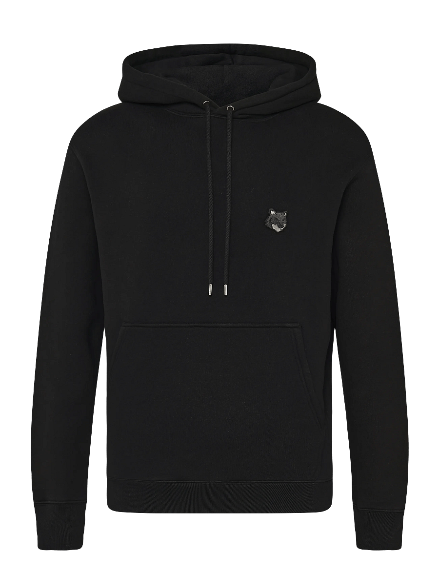 Maison Kitsune - BOLD FOX HEAD PATCH COMFORT HOODIE - hættetrøjer - black - 1