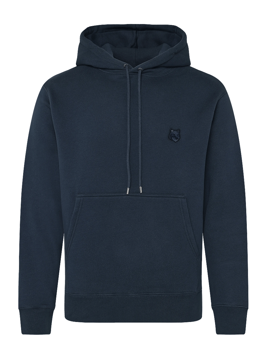 Maison Kitsune - BOLD FOX HEAD PATCH COMFORT HOODIE - hoodies - ink blue - 1