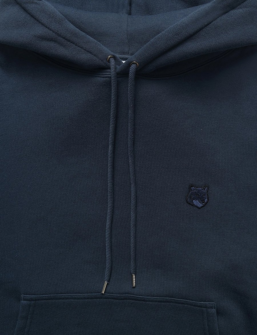 Maison Kitsune - BOLD FOX HEAD PATCH COMFORT HOODIE - hoodies - ink blue - 5