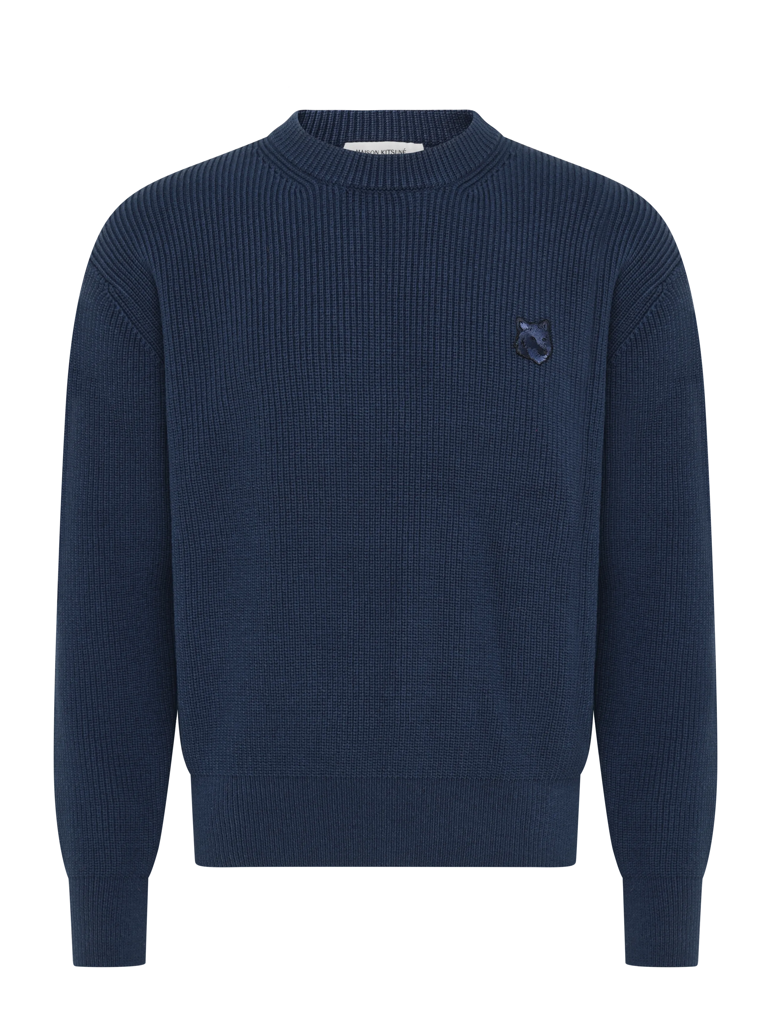 Maison Kitsune BOLD FOX HEAD PATCH COMFORT RIBBED JUMPER - Vetements - INK BLUE / navy