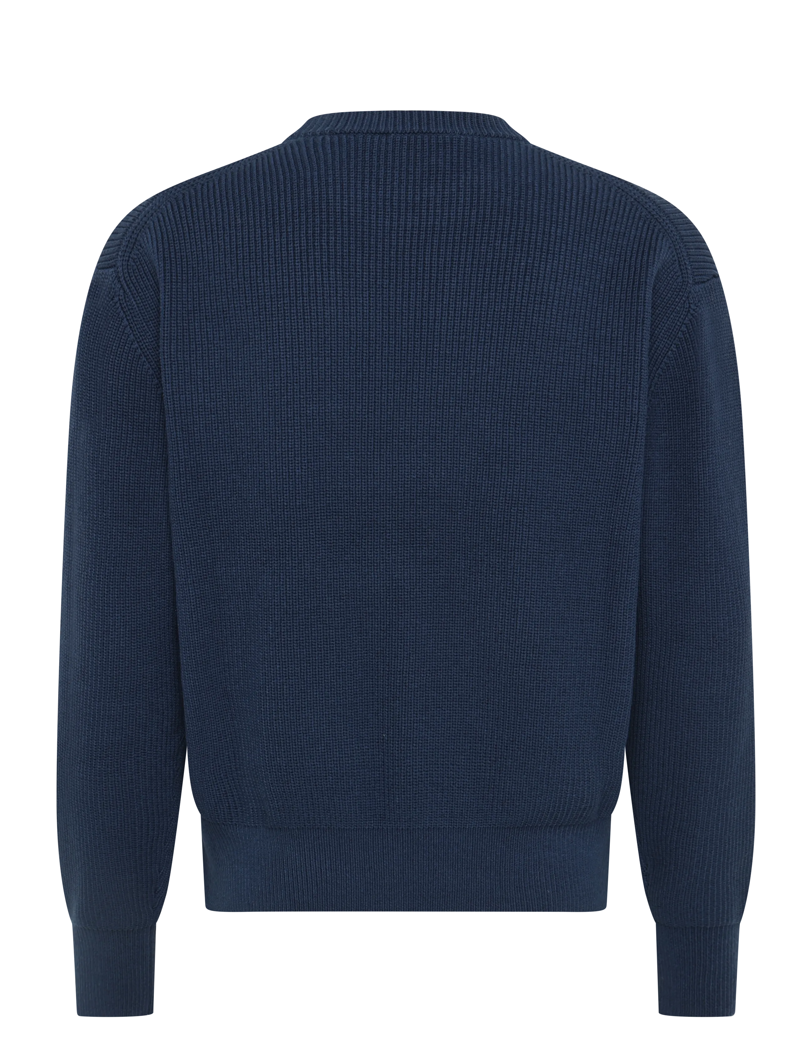 Maison Kitsune - BOLD FOX HEAD PATCH COMFORT RIBBED JUMPER - ink blue - 1