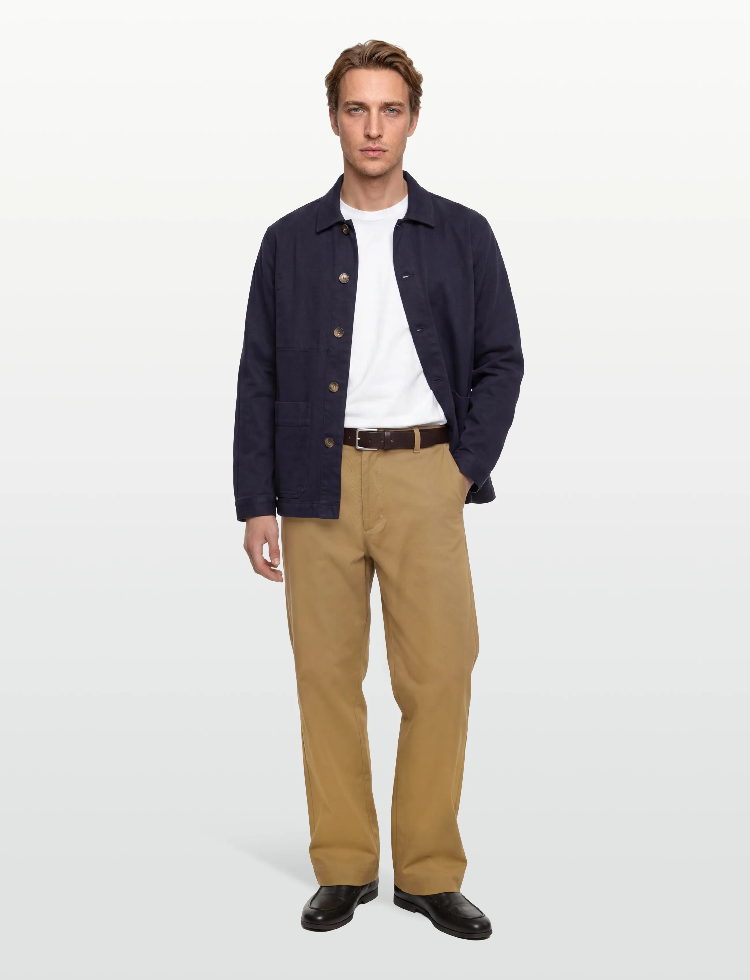 Maison Kitsune Relaxed Chino, Mænd, Afslappede Chinos, Beige, Str: 38
