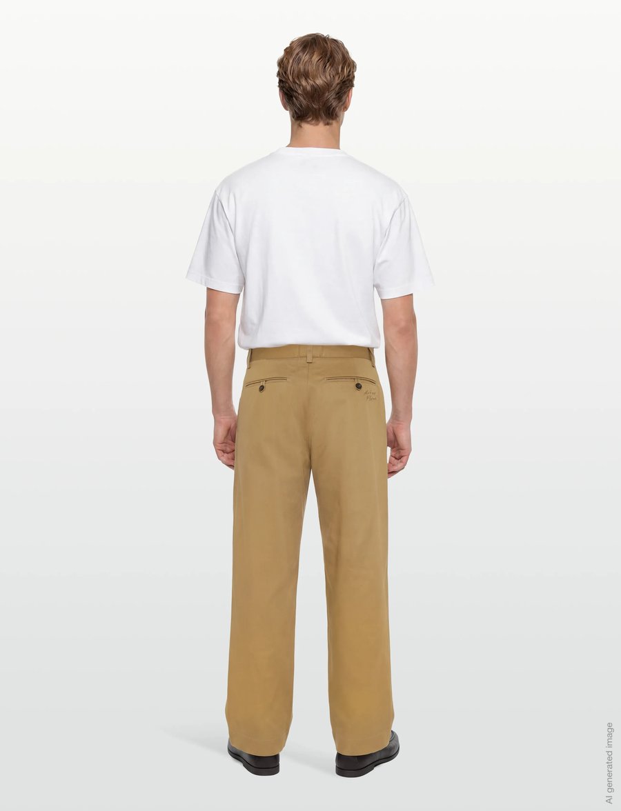 Maison Kitsune - RELAXED CHINO - casual bukser - chino beige - 4