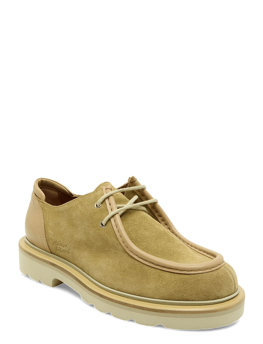 Maison Kitsune - SUEDE LEATHER DERBIES - moc toe skor - maltshake - 0