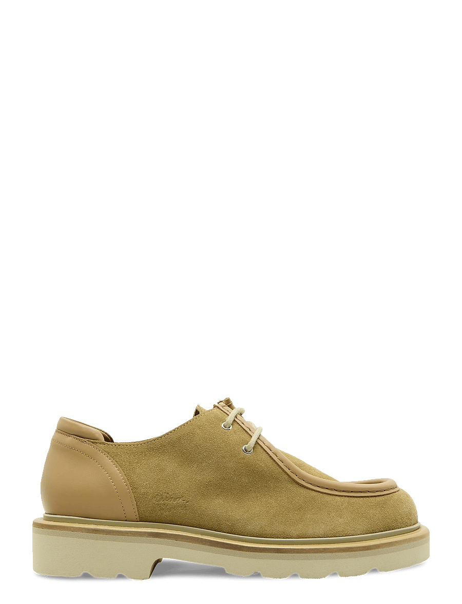 Maison Kitsune - SUEDE LEATHER DERBIES - moc toe skor - maltshake - 2