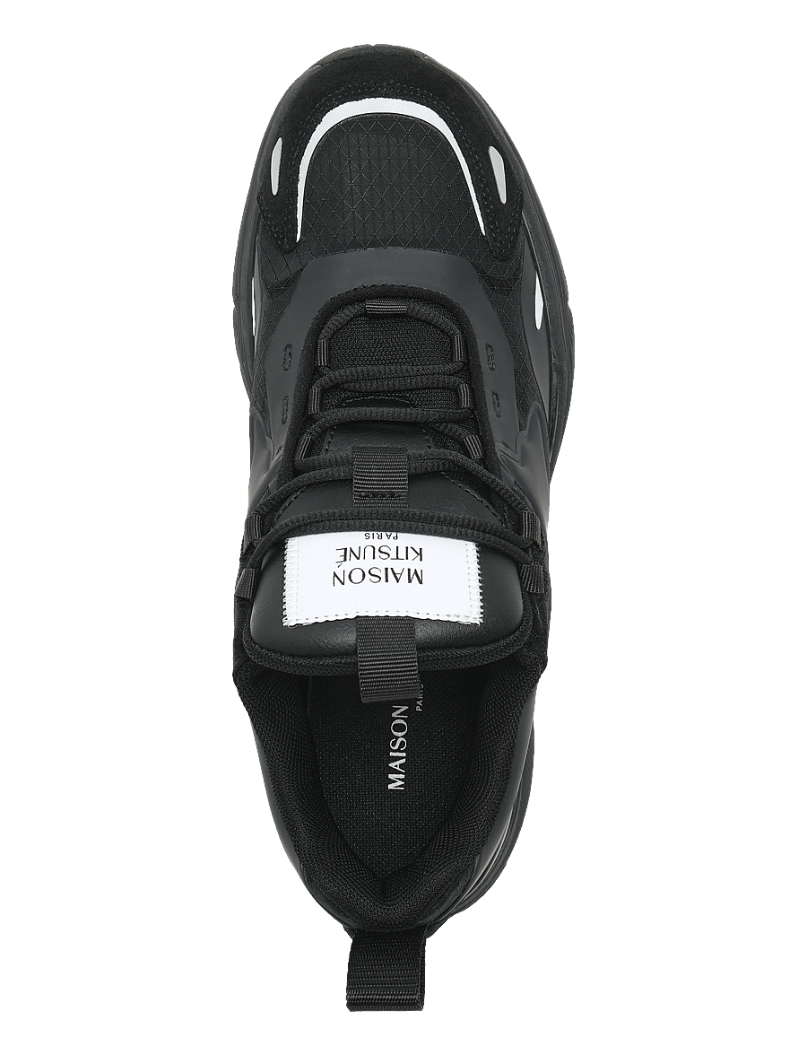 Maison Kitsune - "SORA" RUNNERS - low-top sneaker - black - 3