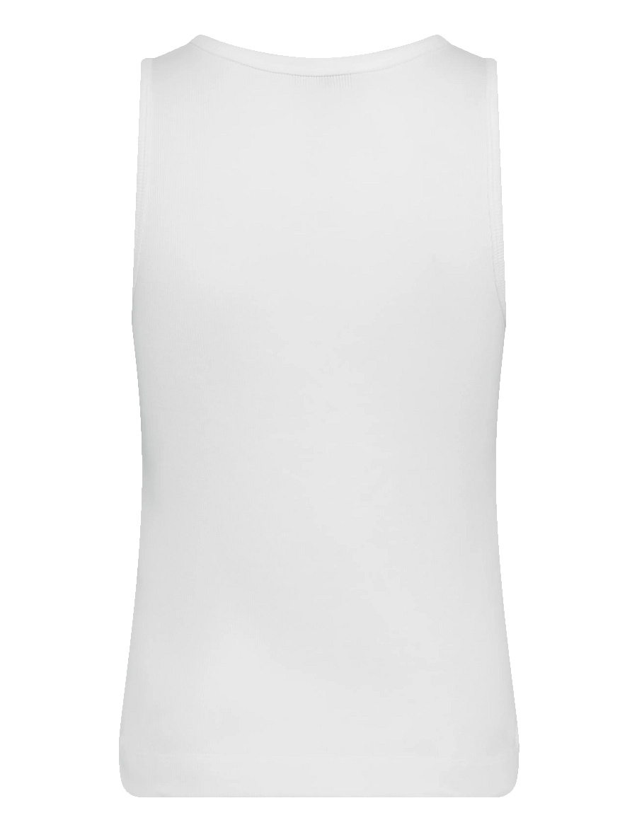 Maison Kitsune - BABY FOX RIBBED TANK TOP - varrukateta topid - white - 2