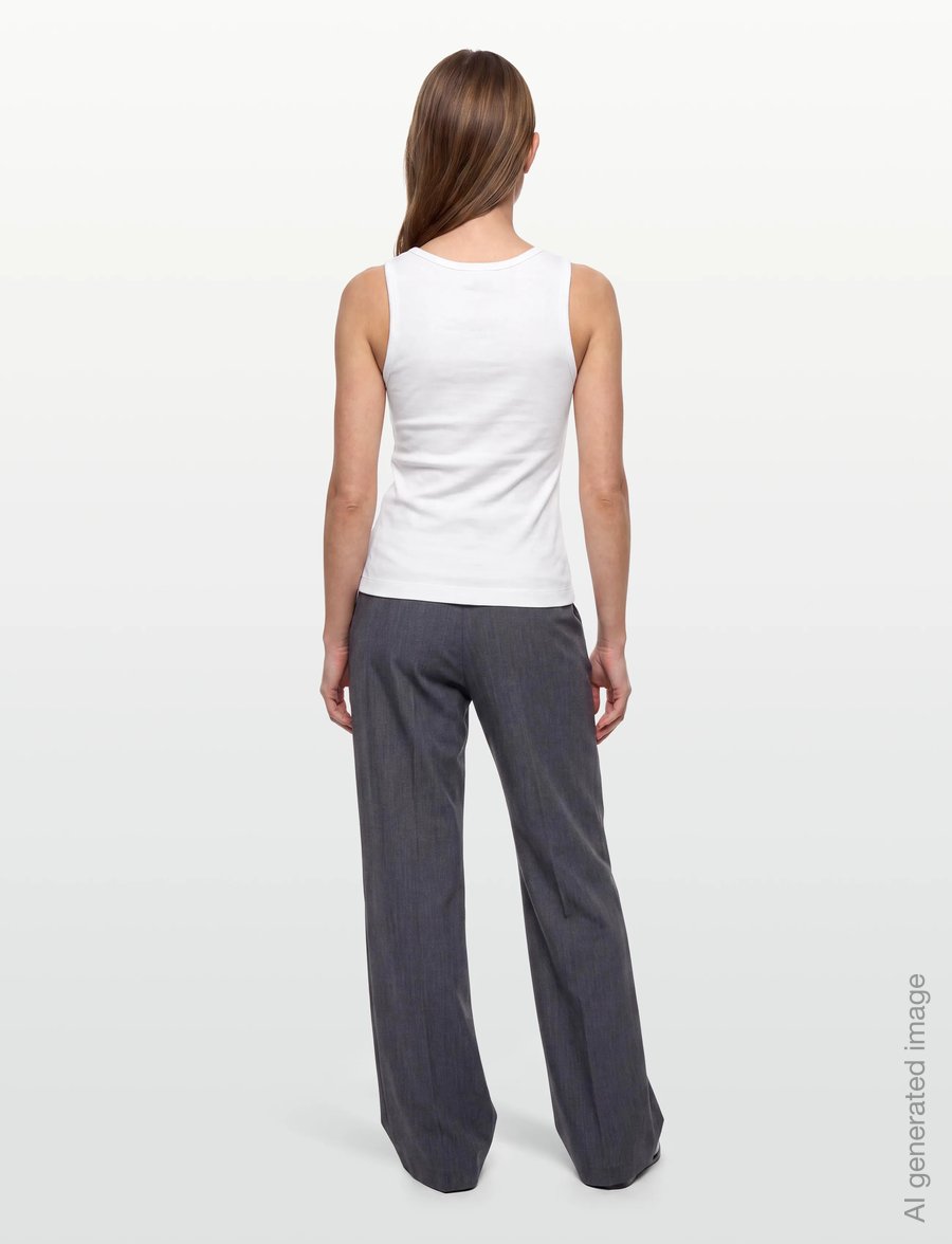 Maison Kitsune - BABY FOX RIBBED TANK TOP - varrukateta topid - white - 4