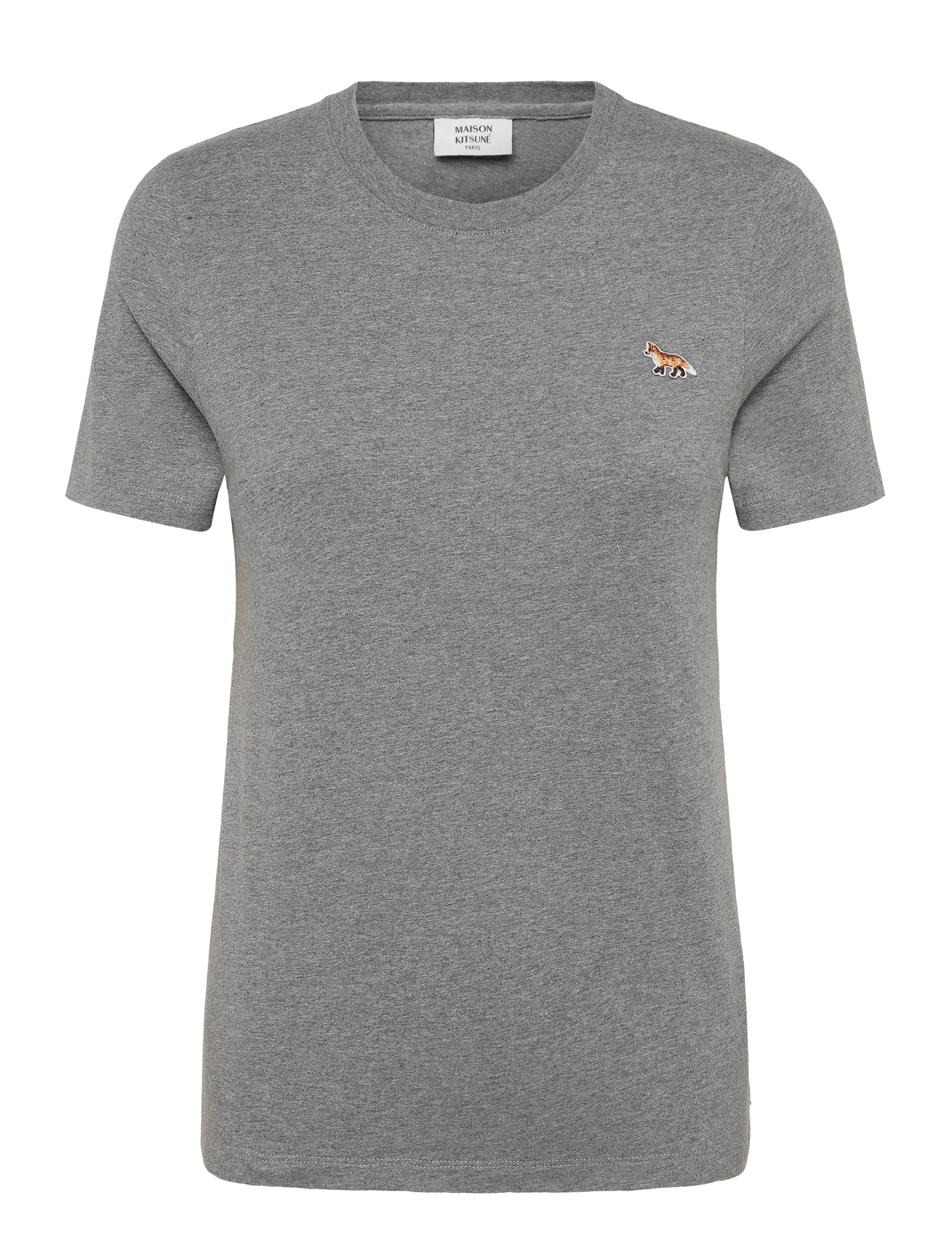 Maison Kitsune BABY FOX PATCH REGULAR TEE-SHIRT - T-shirts - MEDIUM GREY MELANGE / grey