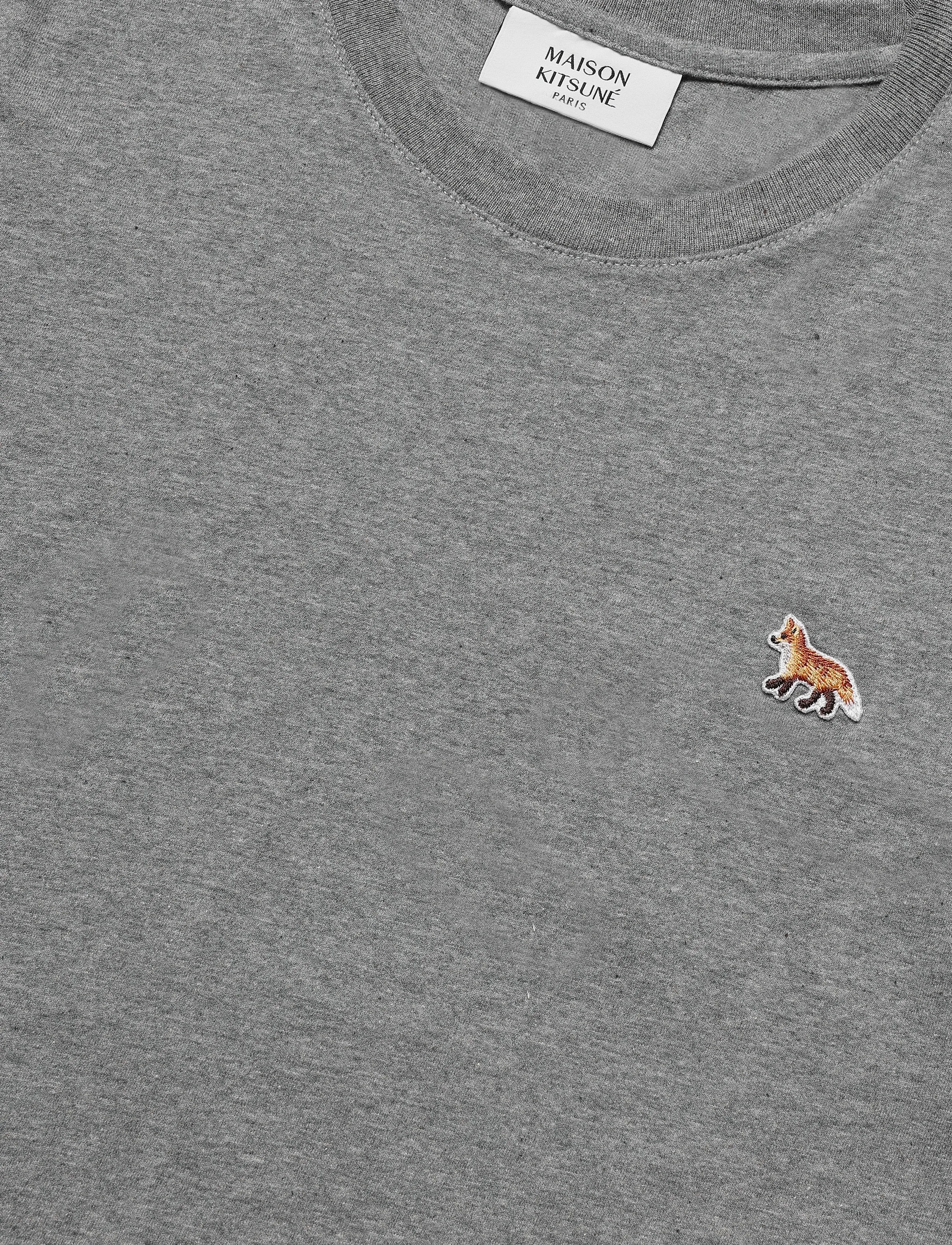 Maison Kitsune - BABY FOX PATCH REGULAR TEE-SHIRT - medium grey melange - 2