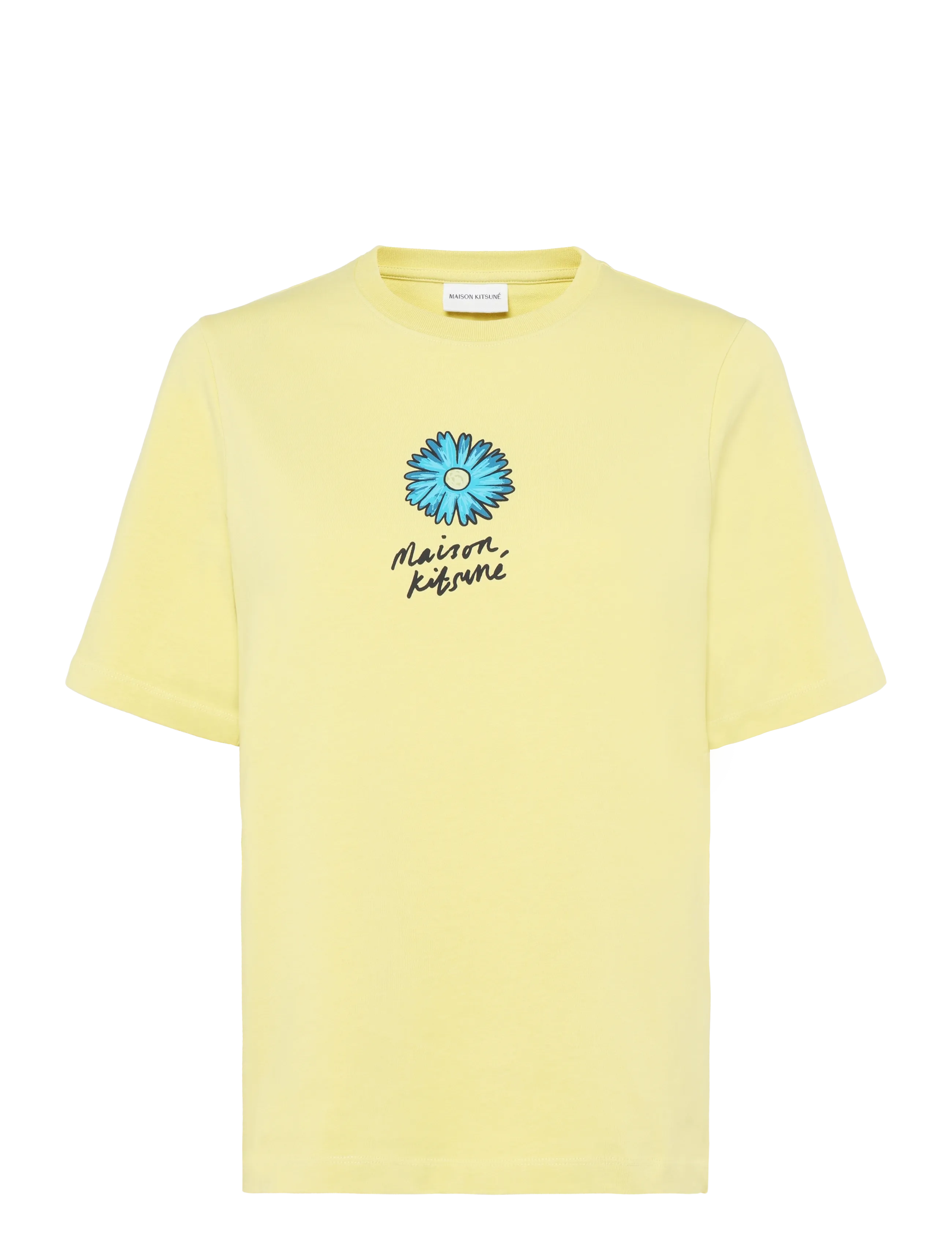 Maison Kitsune FLOATING FLOWER COMFORT TEE-SHIRT - T-shirts - LEMONADE / yellow