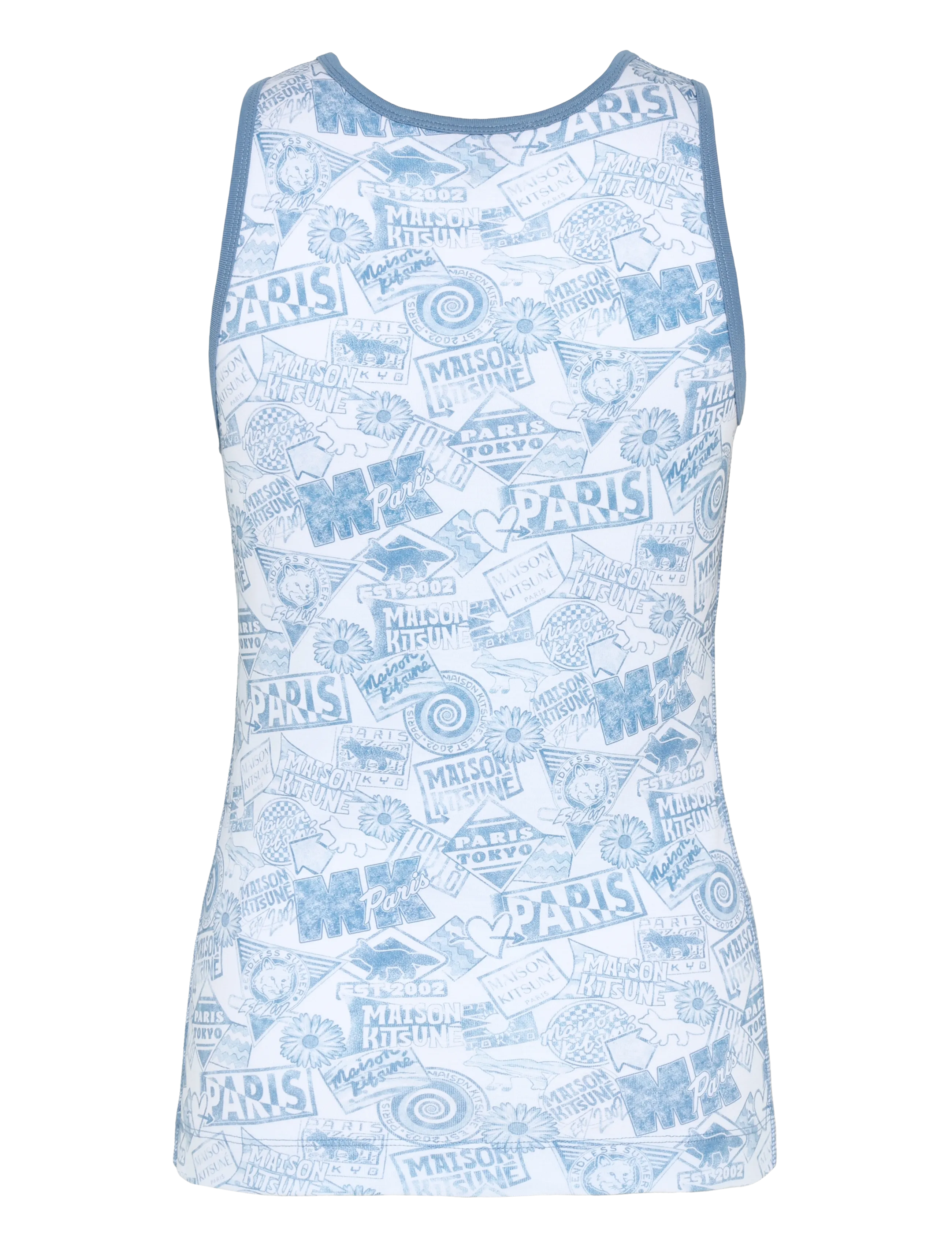 Maison Kitsune - SURF COLLAGE ALL-OVER TANK TOP - hampton blue - 1