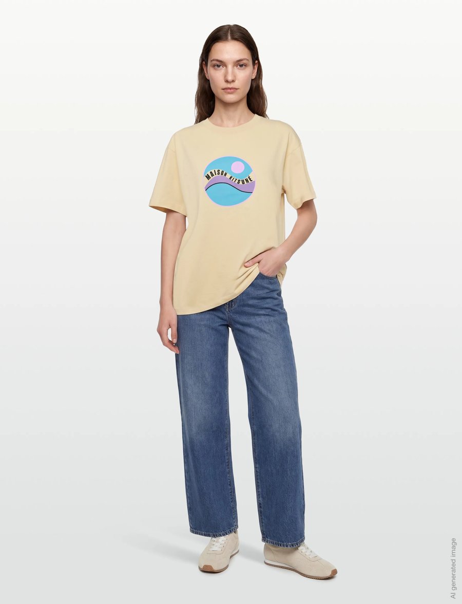 Maison Kitsune - POP WAVE RELAXED TEE-SHIRT - t-shirts - paper - 0