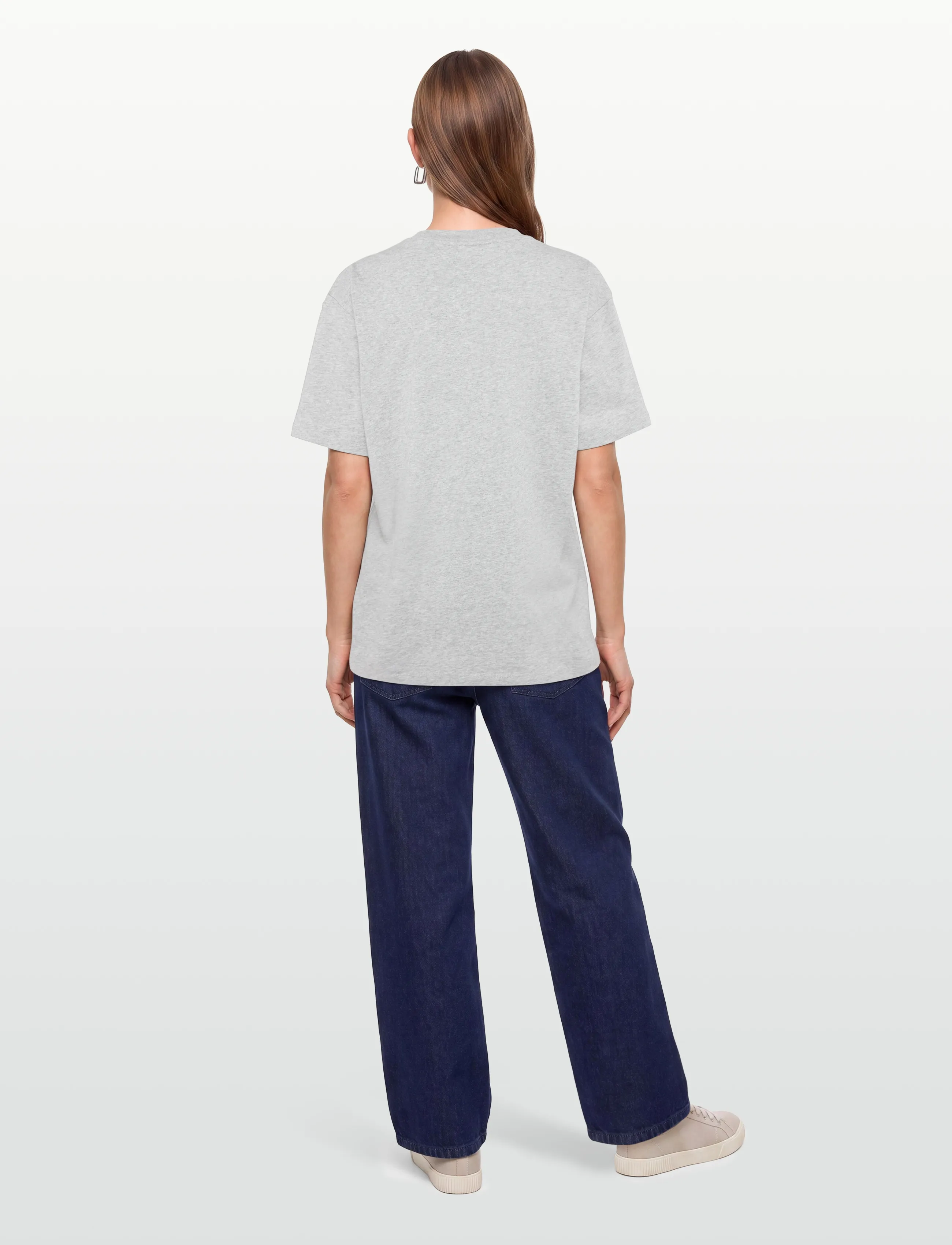 Maison Kitsune - FLASH FOX RELAXED TEE-SHIRT - t-särgid - light grey melange - 4