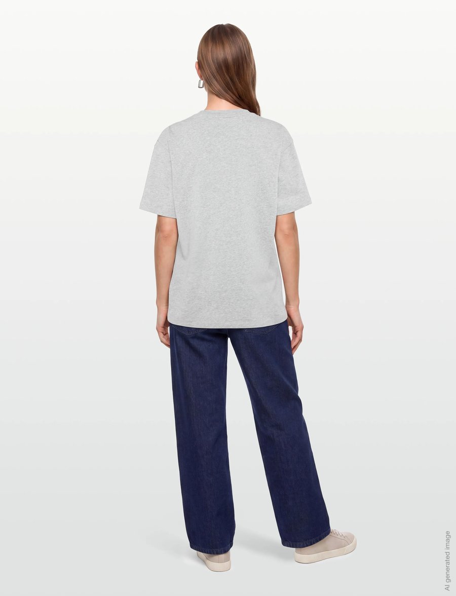 Maison Kitsune - FLASH FOX RELAXED TEE-SHIRT - t-särgid - light grey melange - 4