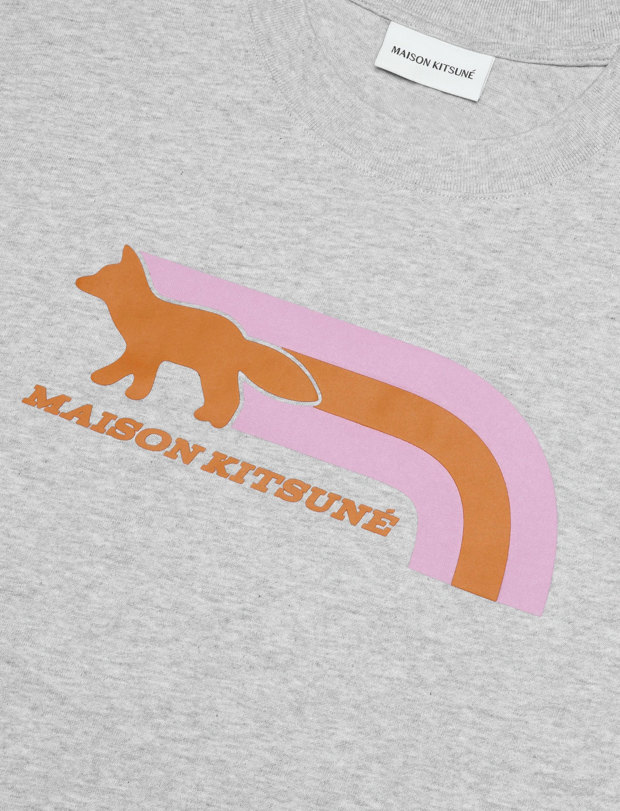Maison Kitsune - FLASH FOX RELAXED TEE-SHIRT - light grey melange - 2