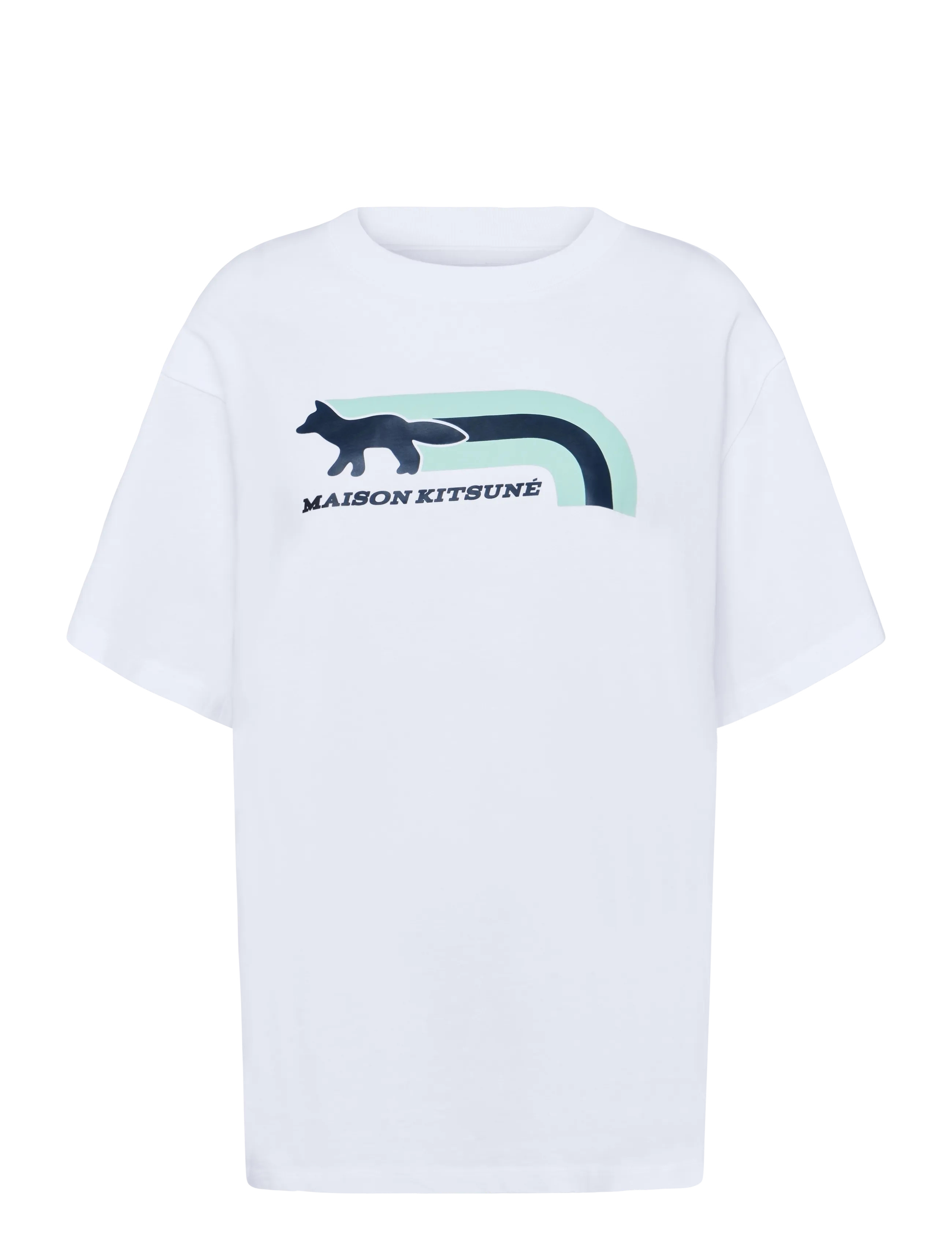 Maison Kitsune FLASH FOX RELAXED TEE-SHIRT - Kleidung - WHITE / white
