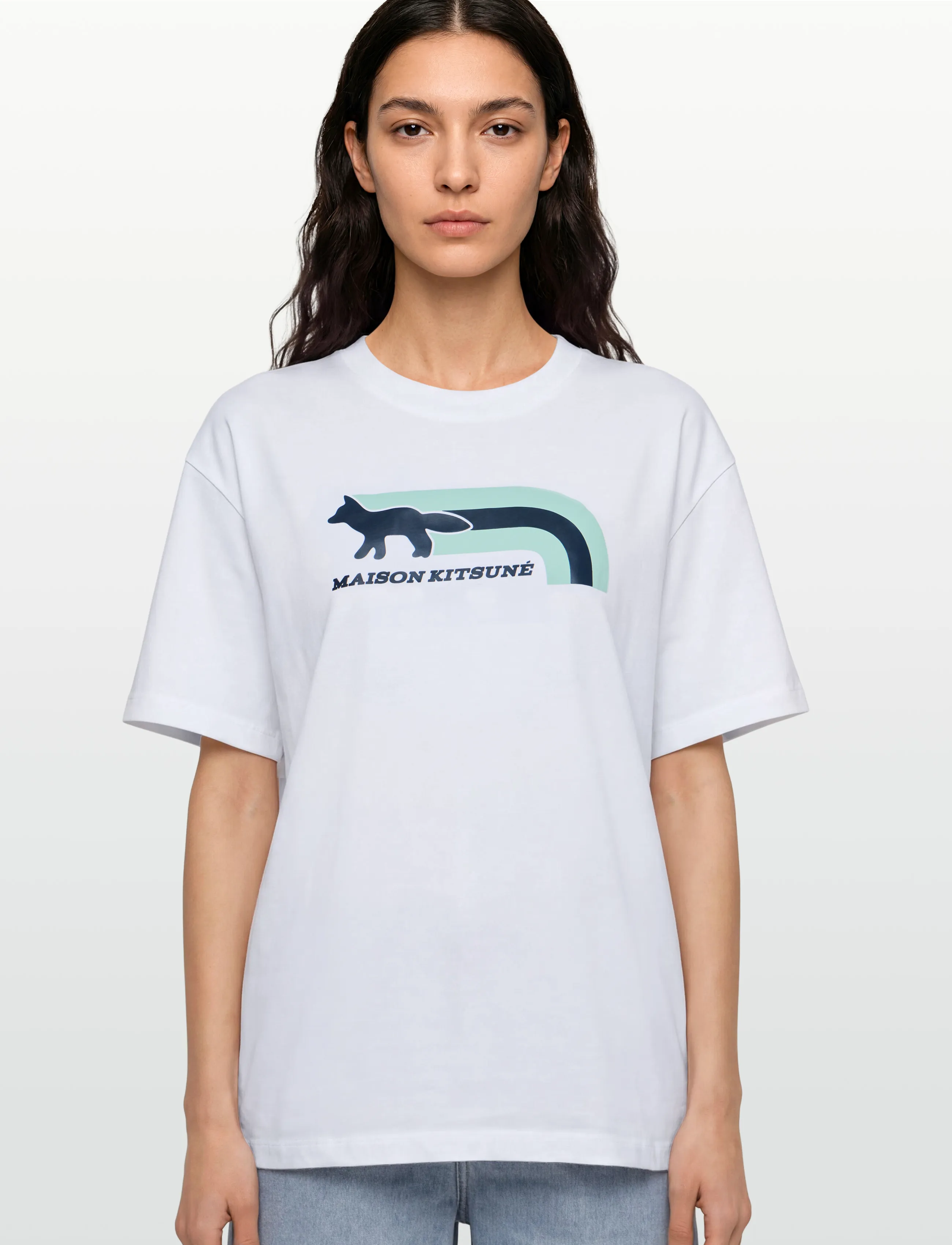 Maison Kitsune - FLASH FOX RELAXED TEE-SHIRT - white - 3