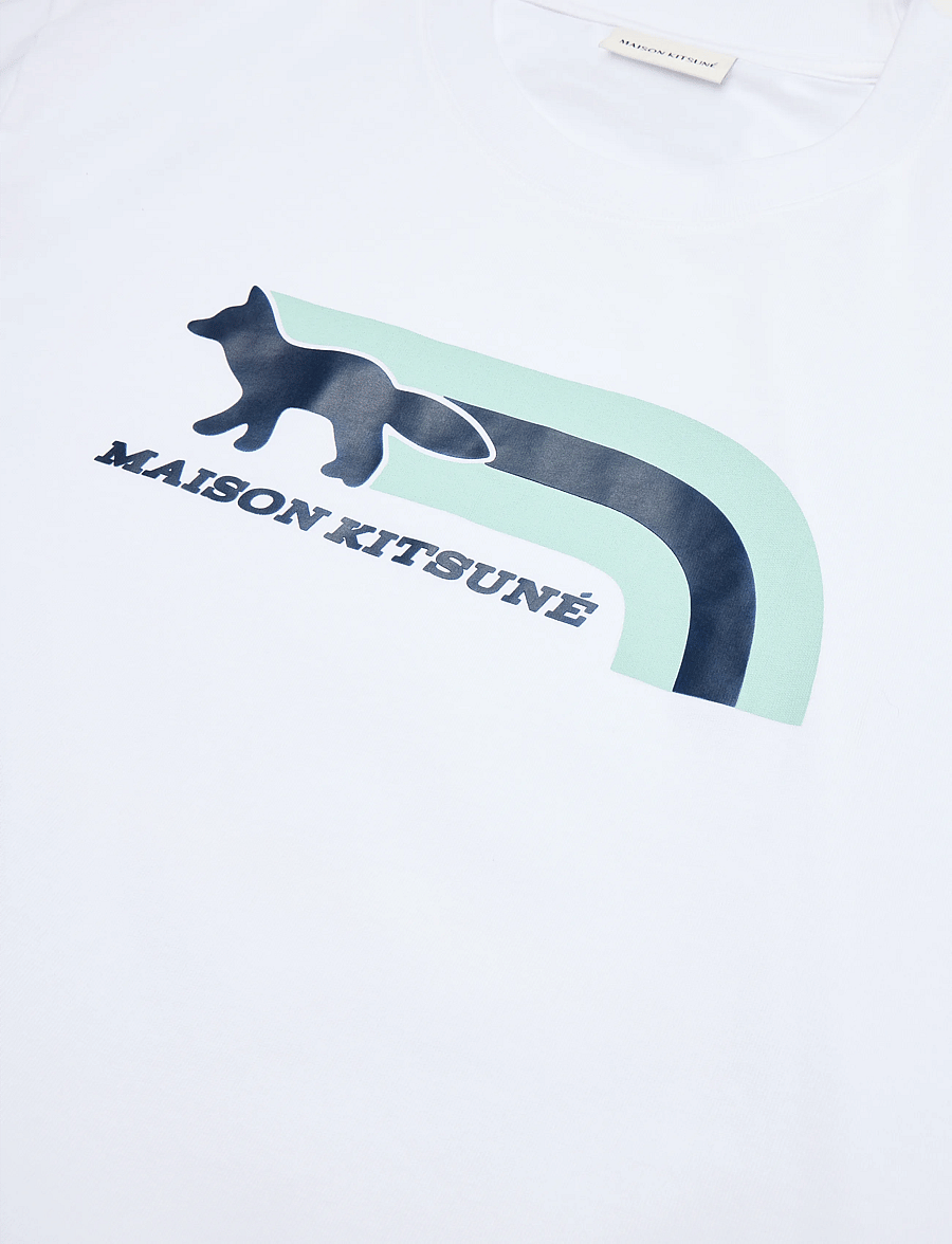 Maison Kitsune - FLASH FOX RELAXED TEE-SHIRT - t-shirts - white - 5