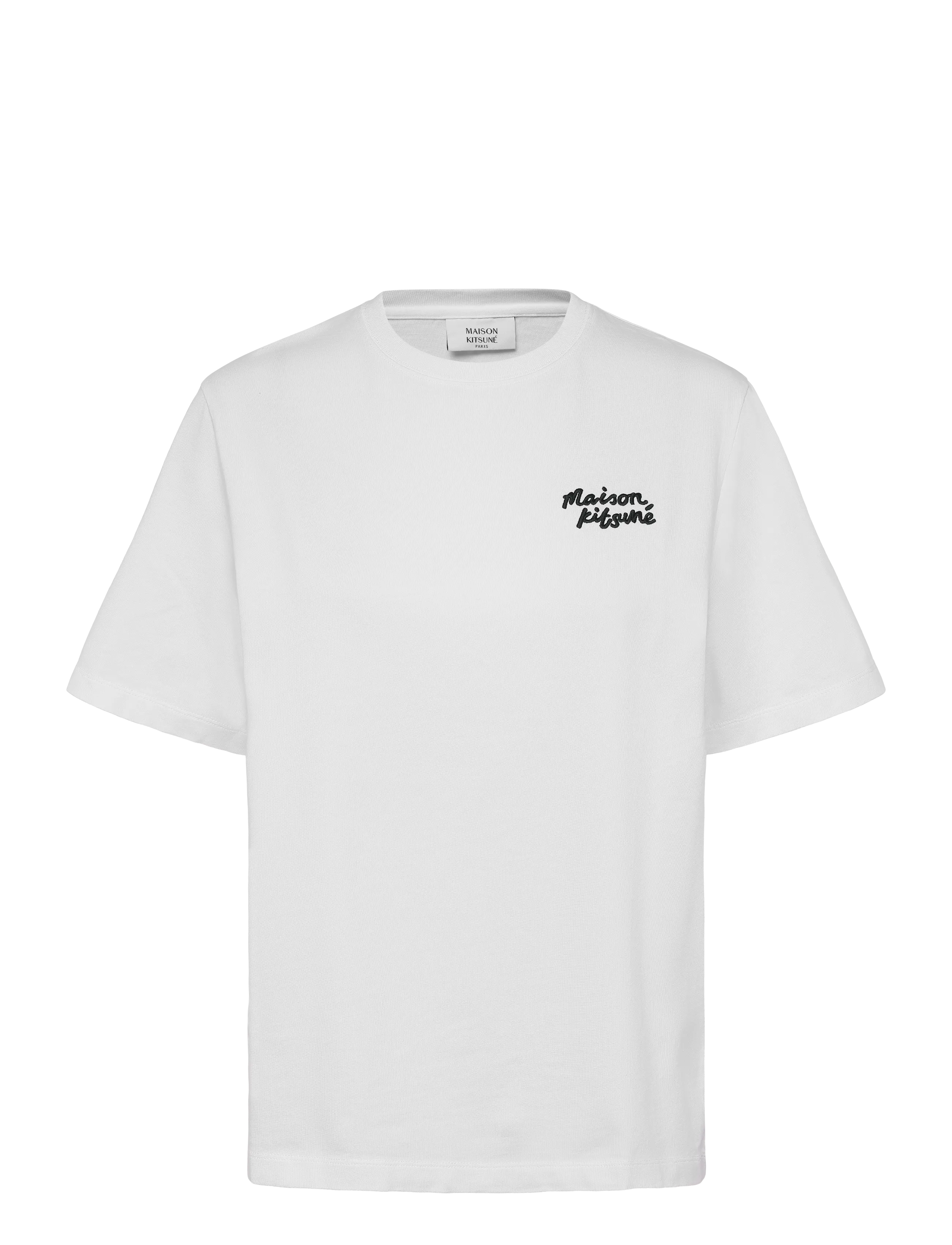 Maison Kitsune MAISON KITSUNE HANDWRITING COMFORT TEE-SHIRT - T-shirts - WHITE/BLACK / white