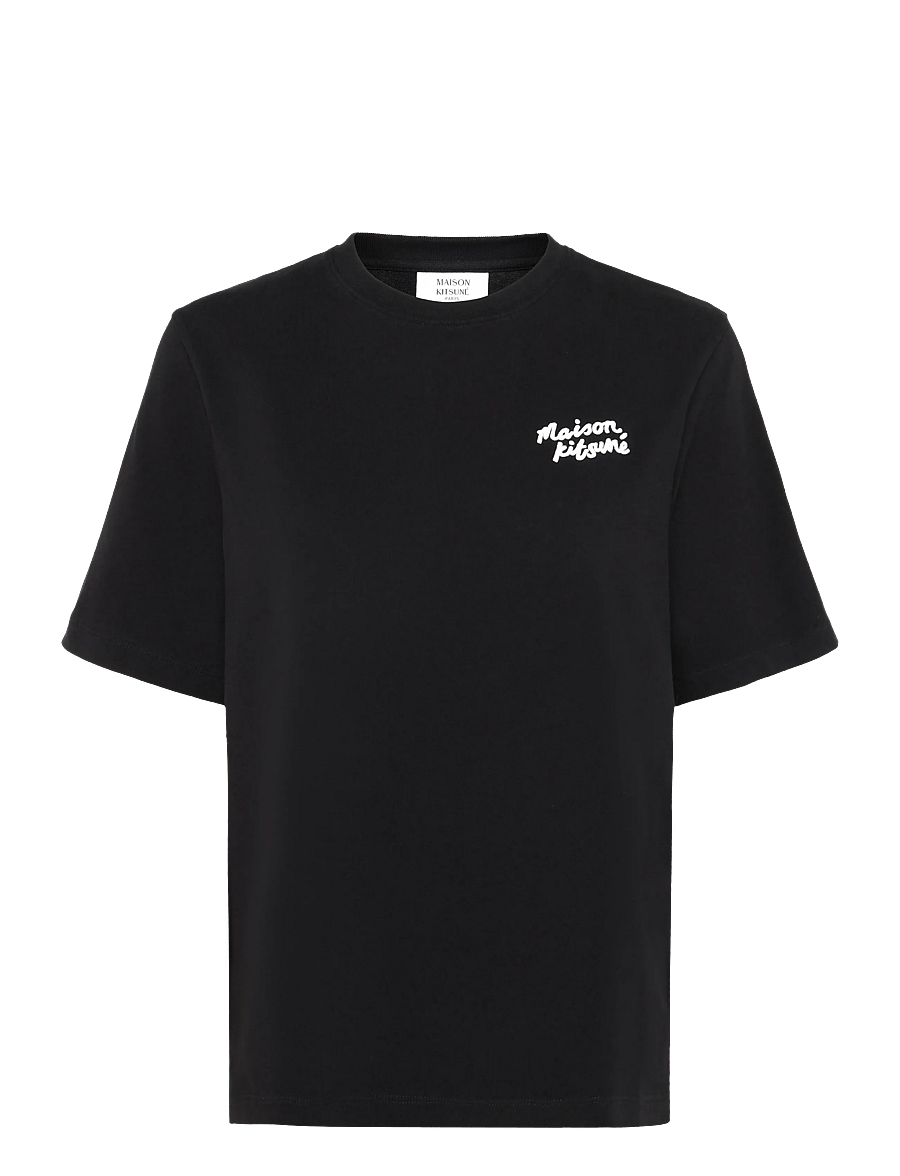 Maison Kitsune - MAISON KITSUNE HANDWRITING COMFORT TEE-SHIRT - t-shirts - black/white - 0