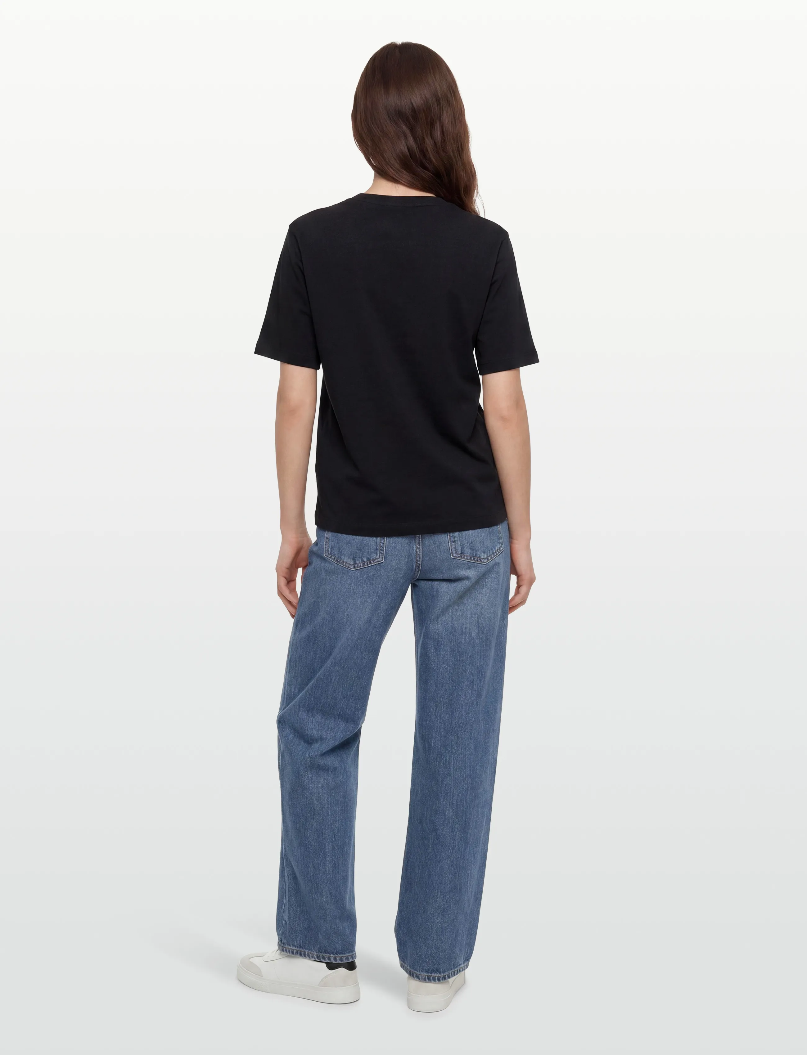 Maison Kitsune - MAISON KITSUNE HANDWRITING COMFORT TEE-SHIRT - t-särgid - black/white - 4