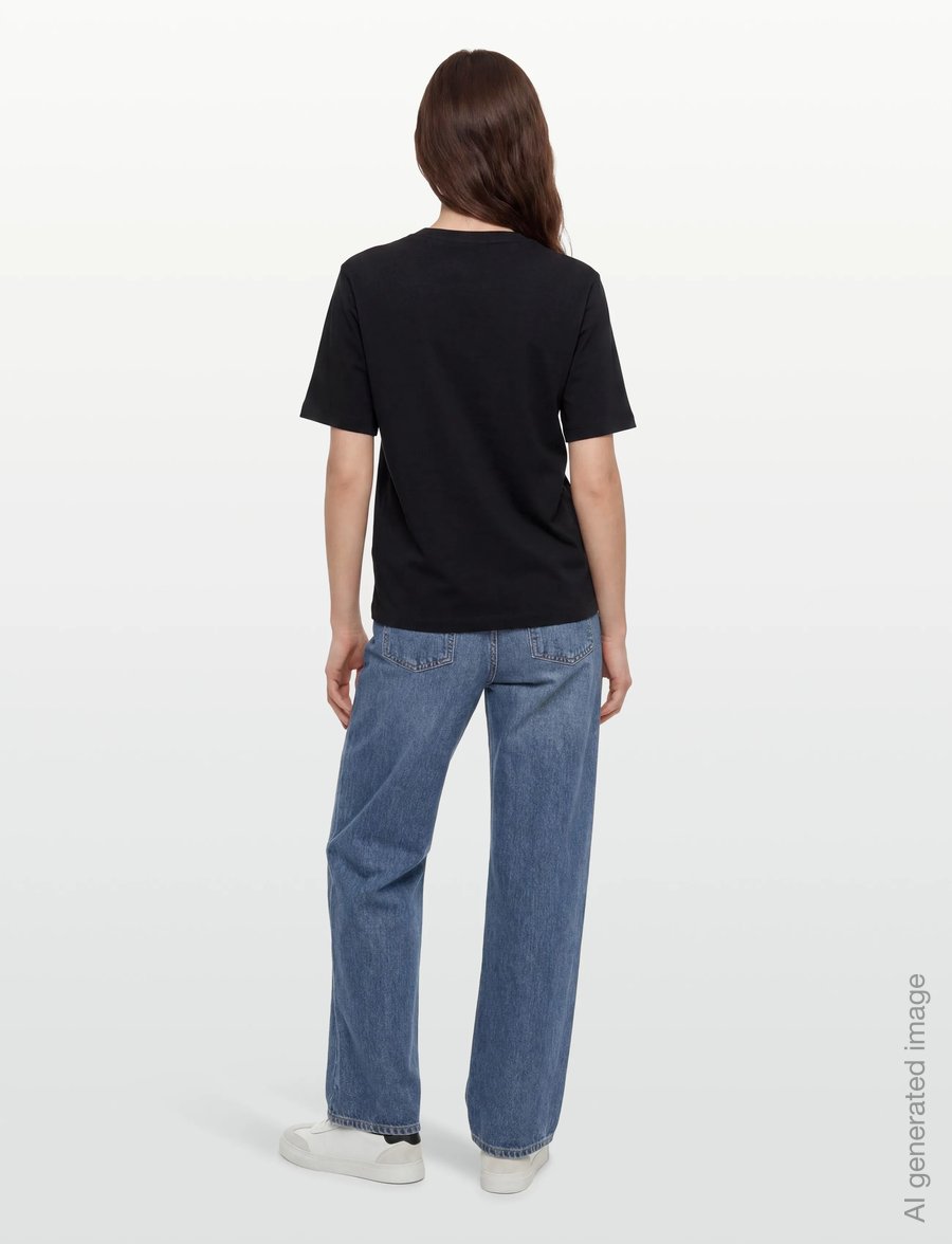 Maison Kitsune - MAISON KITSUNE HANDWRITING COMFORT TEE-SHIRT - t-särgid - black/white - 4