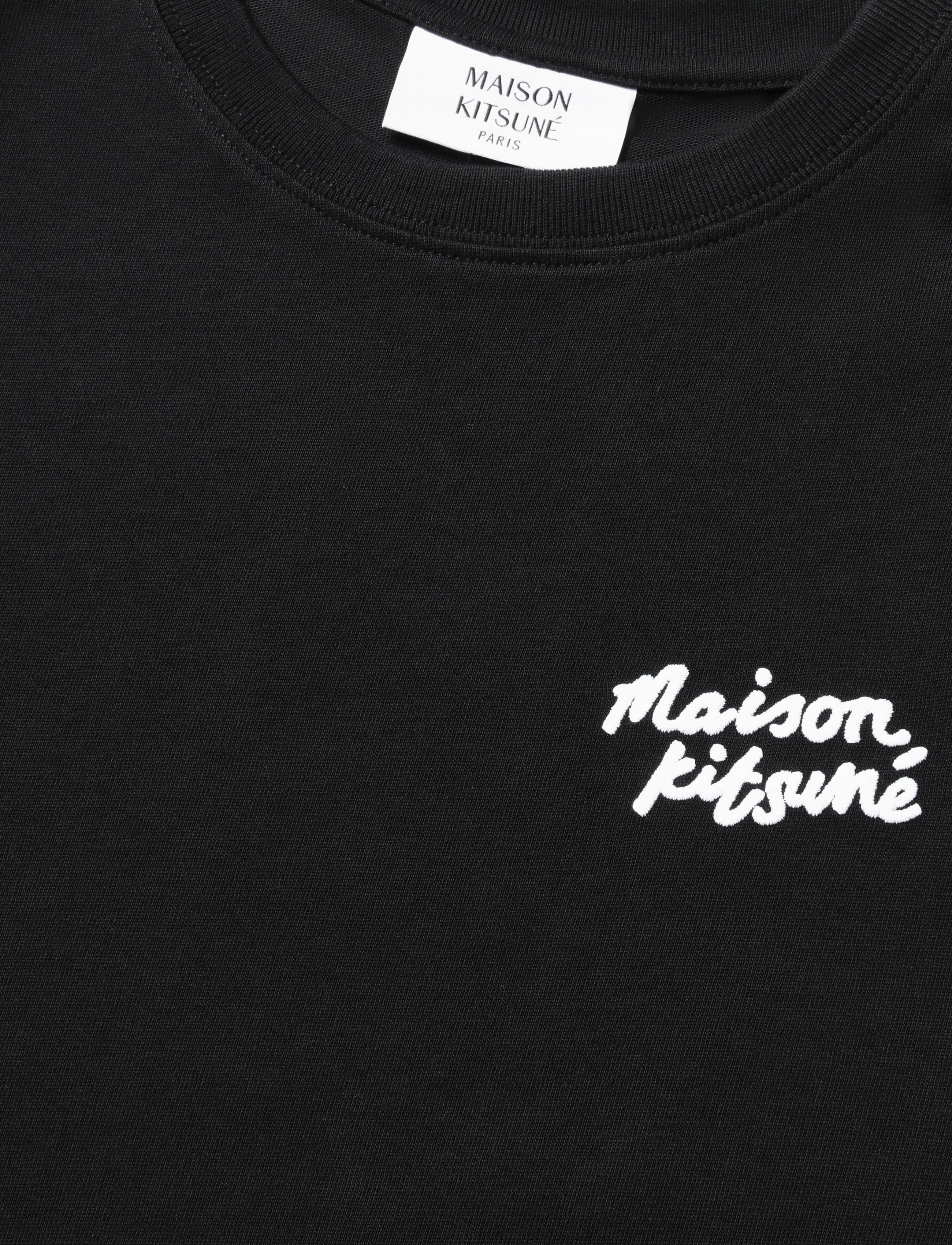 Maison Kitsune - MAISON KITSUNE HANDWRITING COMFORT TEE-SHIRT - black/white - 2