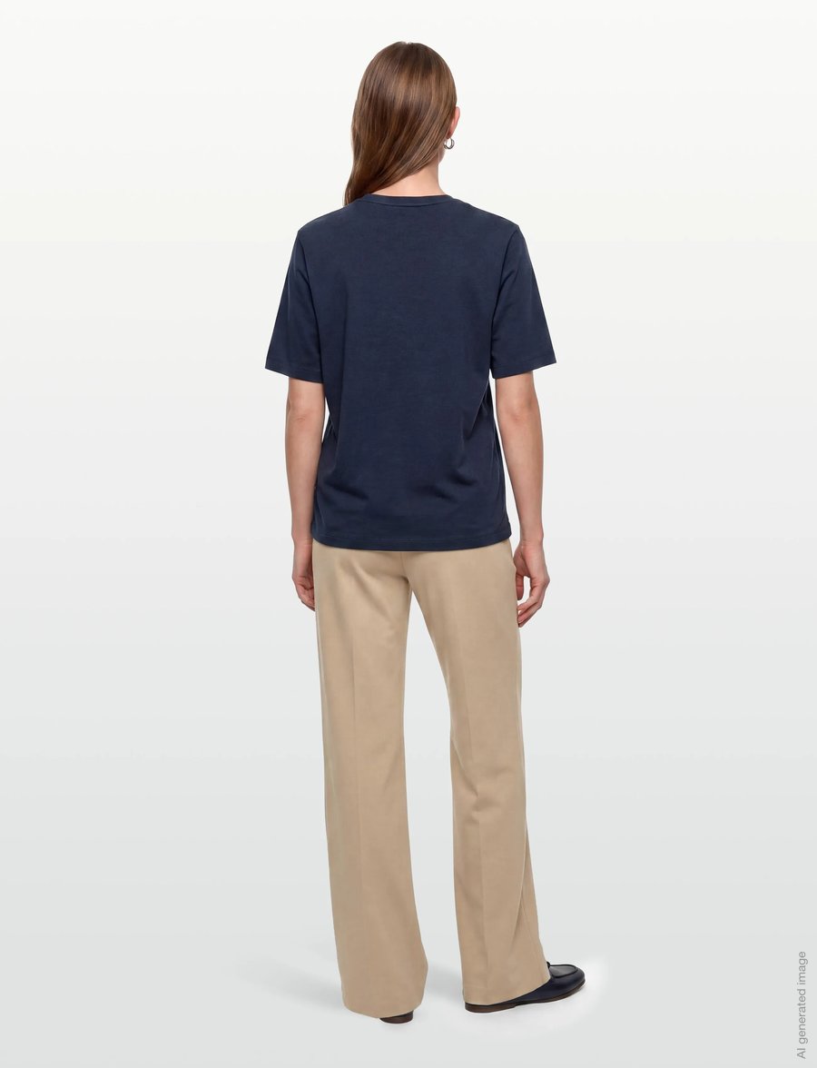 Maison Kitsune - MAISON KITSUNE HANDWRITING COMFORT TEE-SHIRT - t-shirts - ink blue - 4