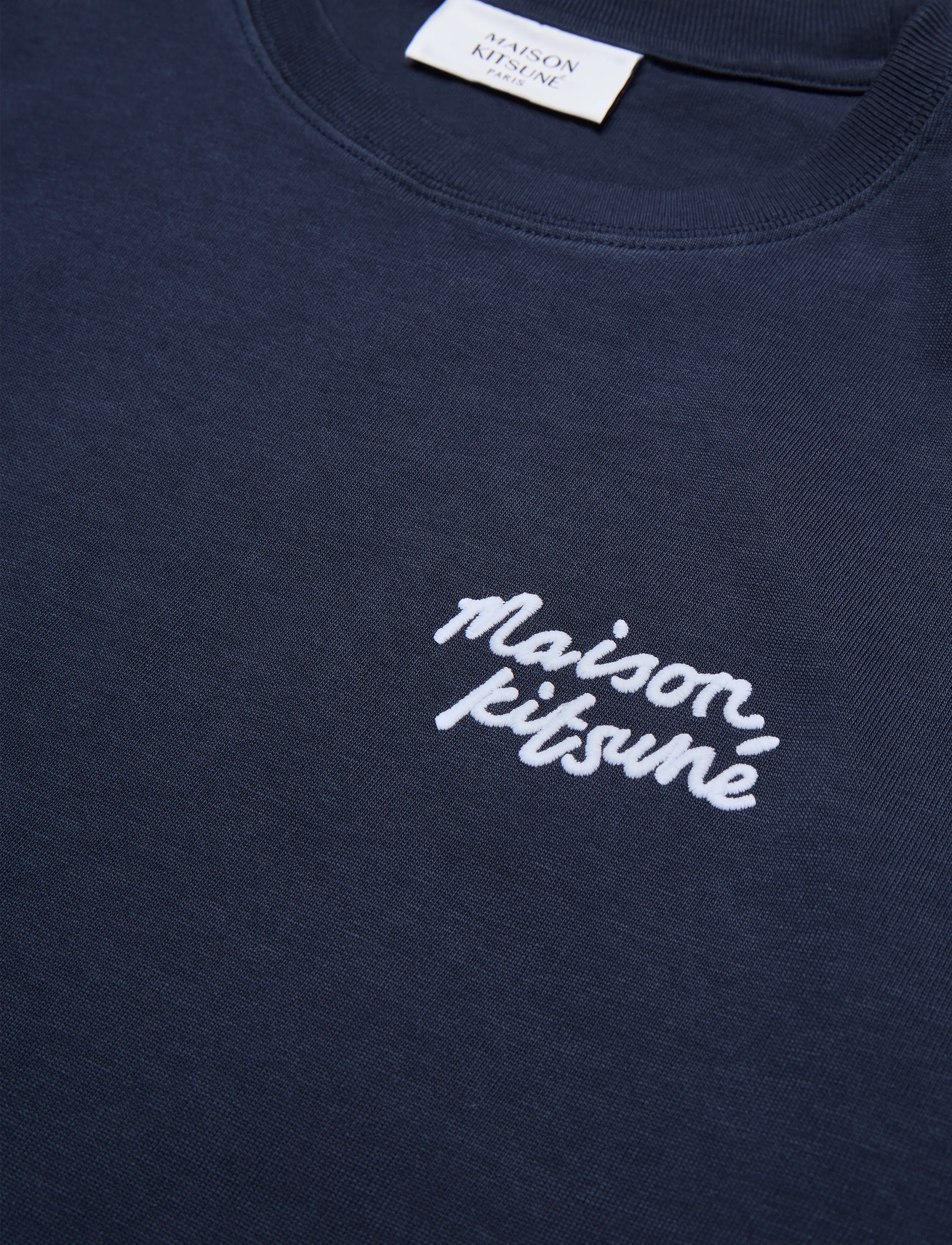 Maison Kitsune - MAISON KITSUNE HANDWRITING COMFORT TEE-SHIRT - t-shirts - ink blue - 5