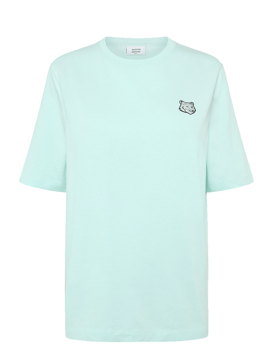 Maison Kitsune - BOLD FOX HEAD PATCH COMFORT TEE SHIRT - t-shirts - peppermint - 0