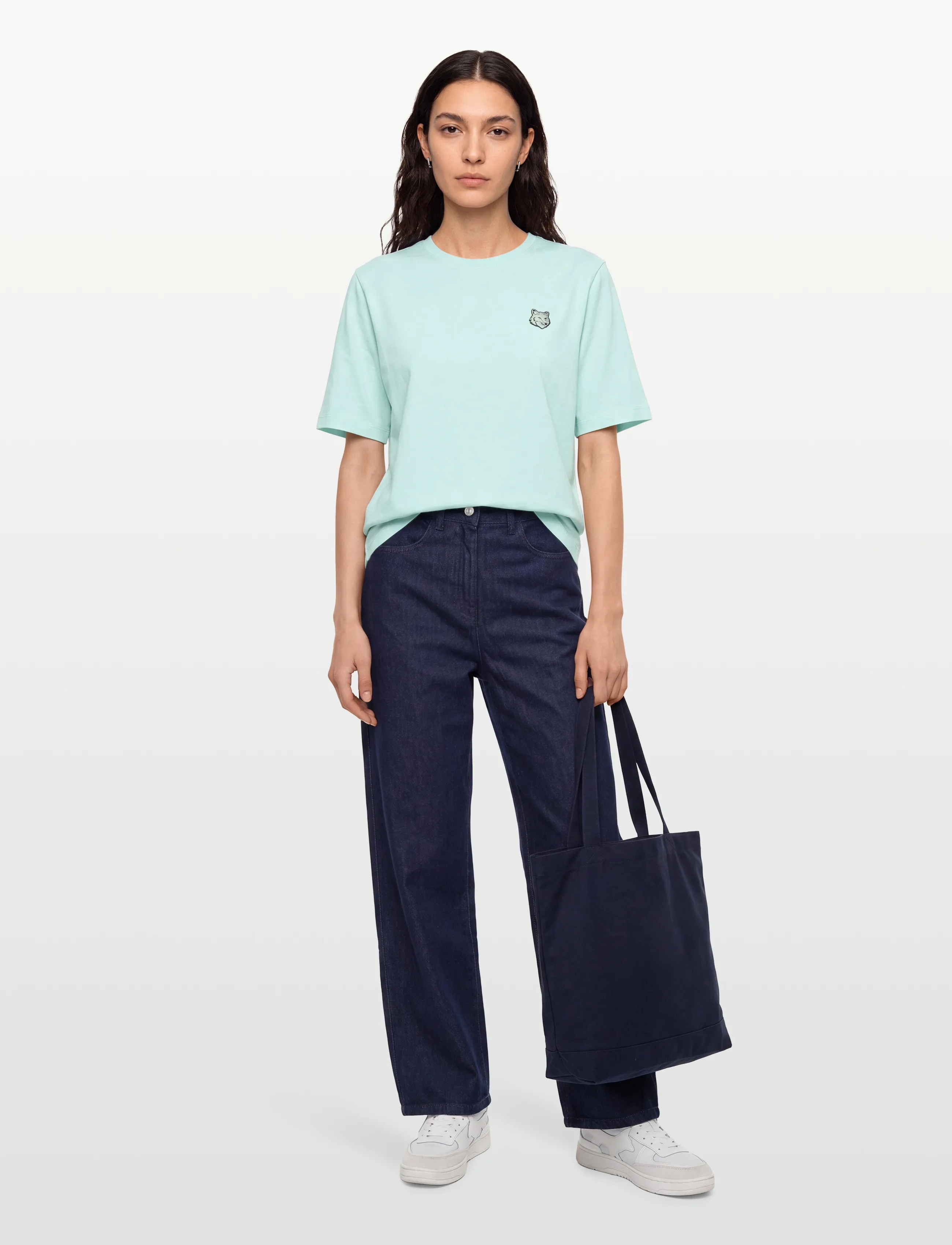 Maison Kitsune BOLD FOX HEAD PATCH COMFORT TEE SHIRT - T-särgid - PEPPERMINT / green