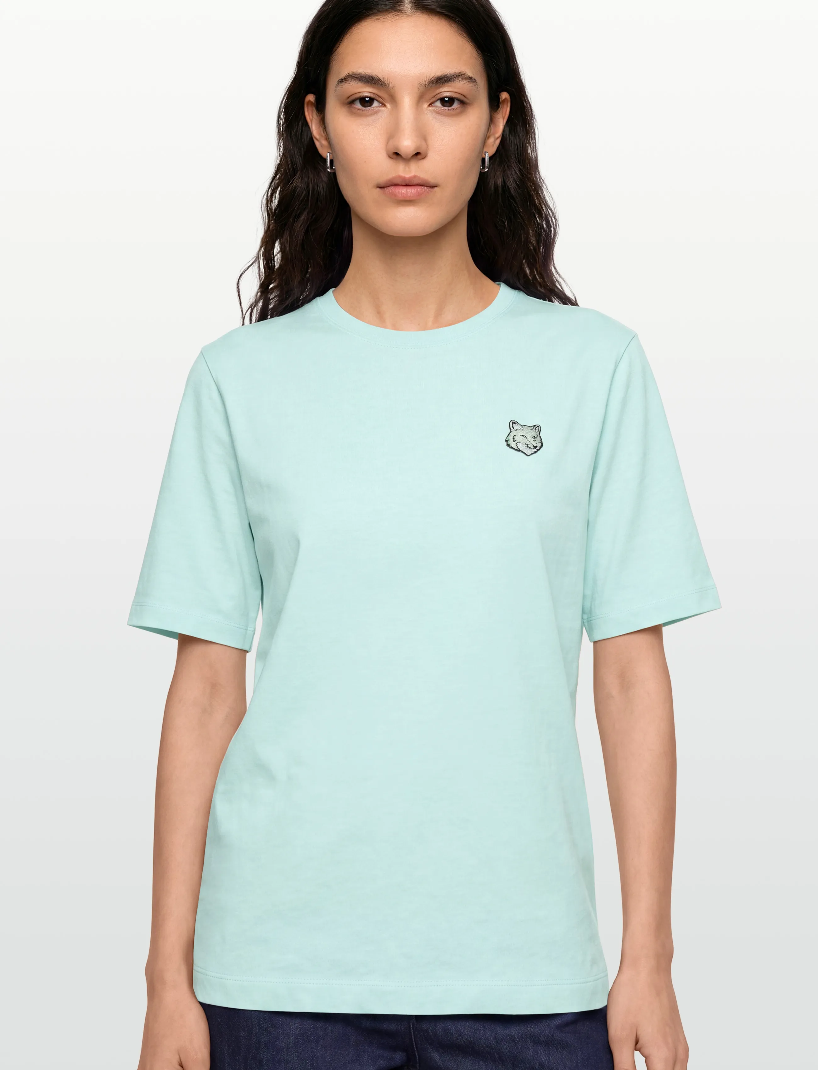 Maison Kitsune - BOLD FOX HEAD PATCH COMFORT TEE SHIRT - t-shirts - peppermint - 3