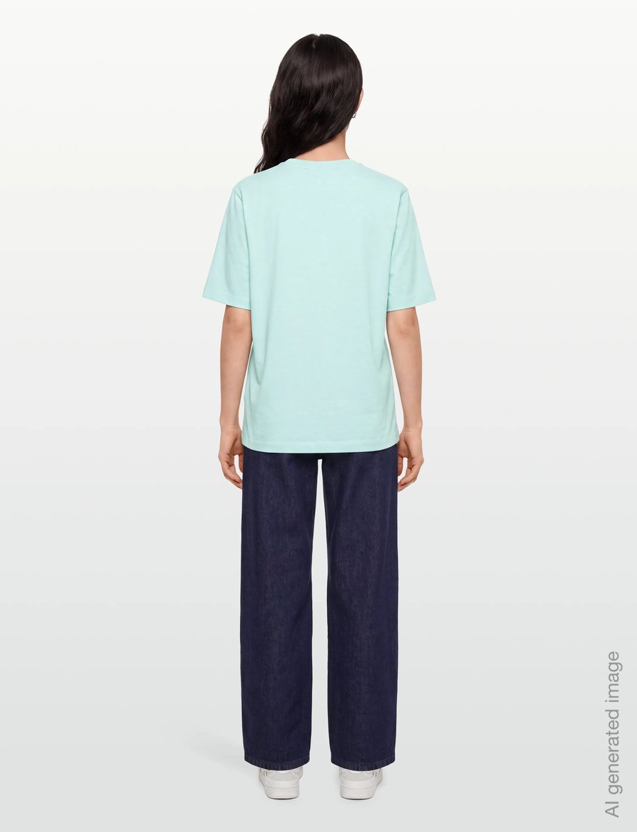 Maison Kitsune - BOLD FOX HEAD PATCH COMFORT TEE SHIRT - t-shirts - peppermint - 4