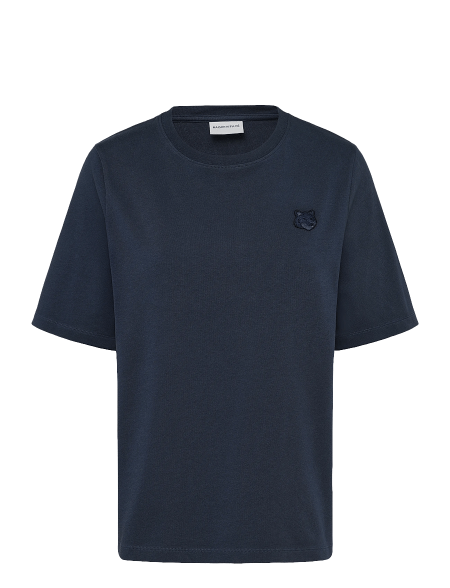 Maison Kitsune - BOLD FOX HEAD PATCH COMFORT TEE SHIRT - t-shirts - ink blue - 0