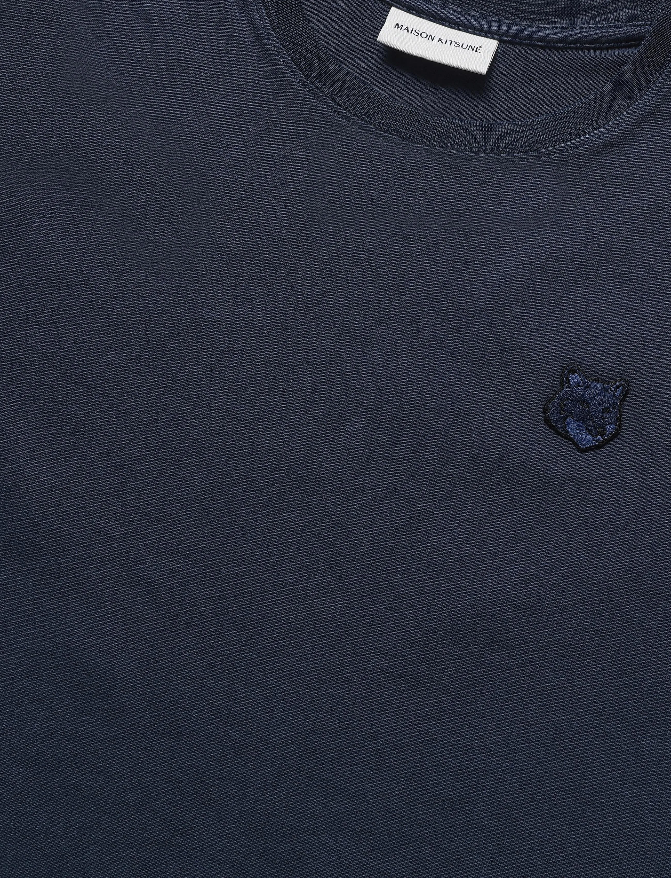 Maison Kitsune - BOLD FOX HEAD PATCH COMFORT TEE SHIRT - ink blue - 2