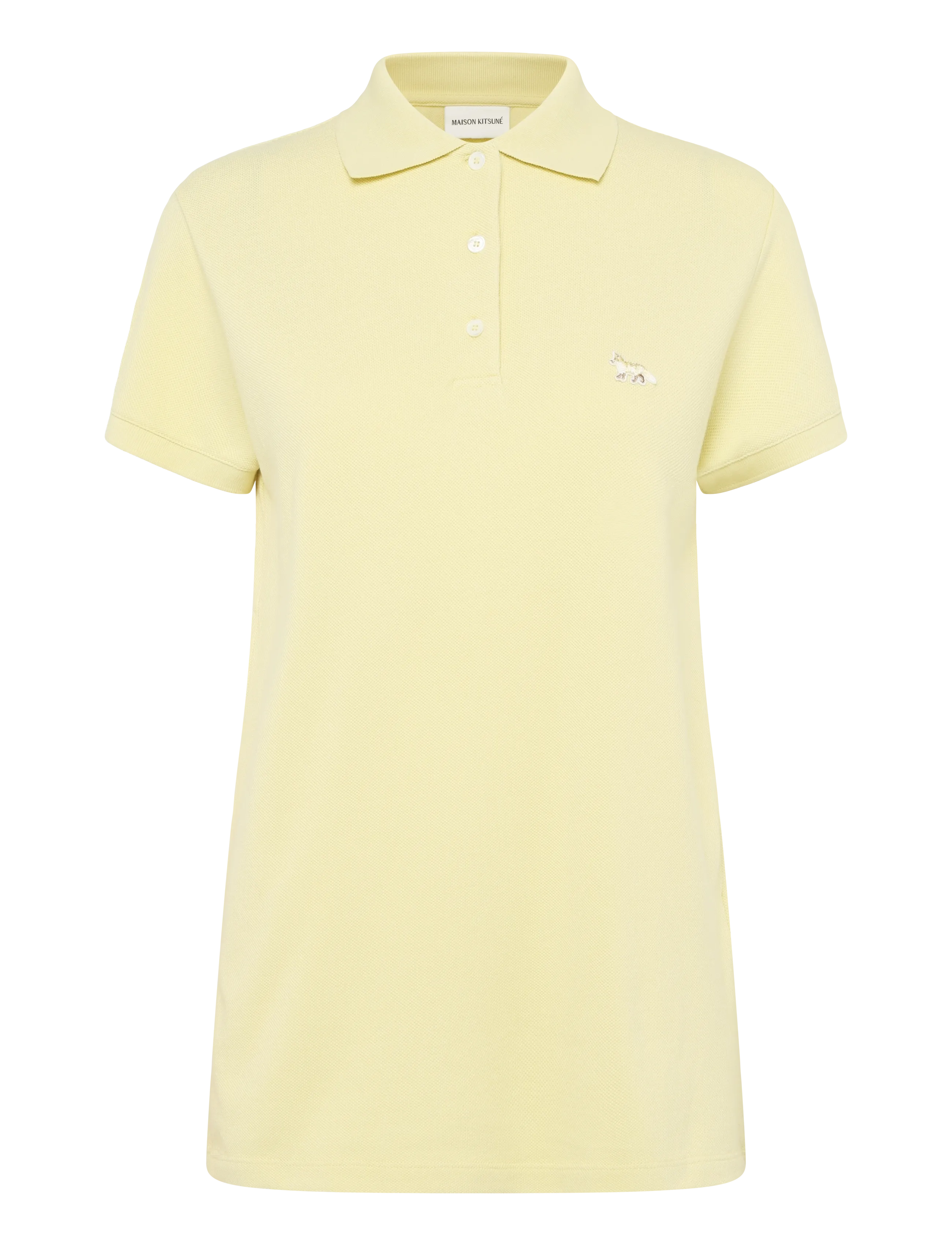 Maison Kitsune BABY FOX PATCH REGULAR POLO - T-Shirts & Tops - CHALK YELLOW / yellow