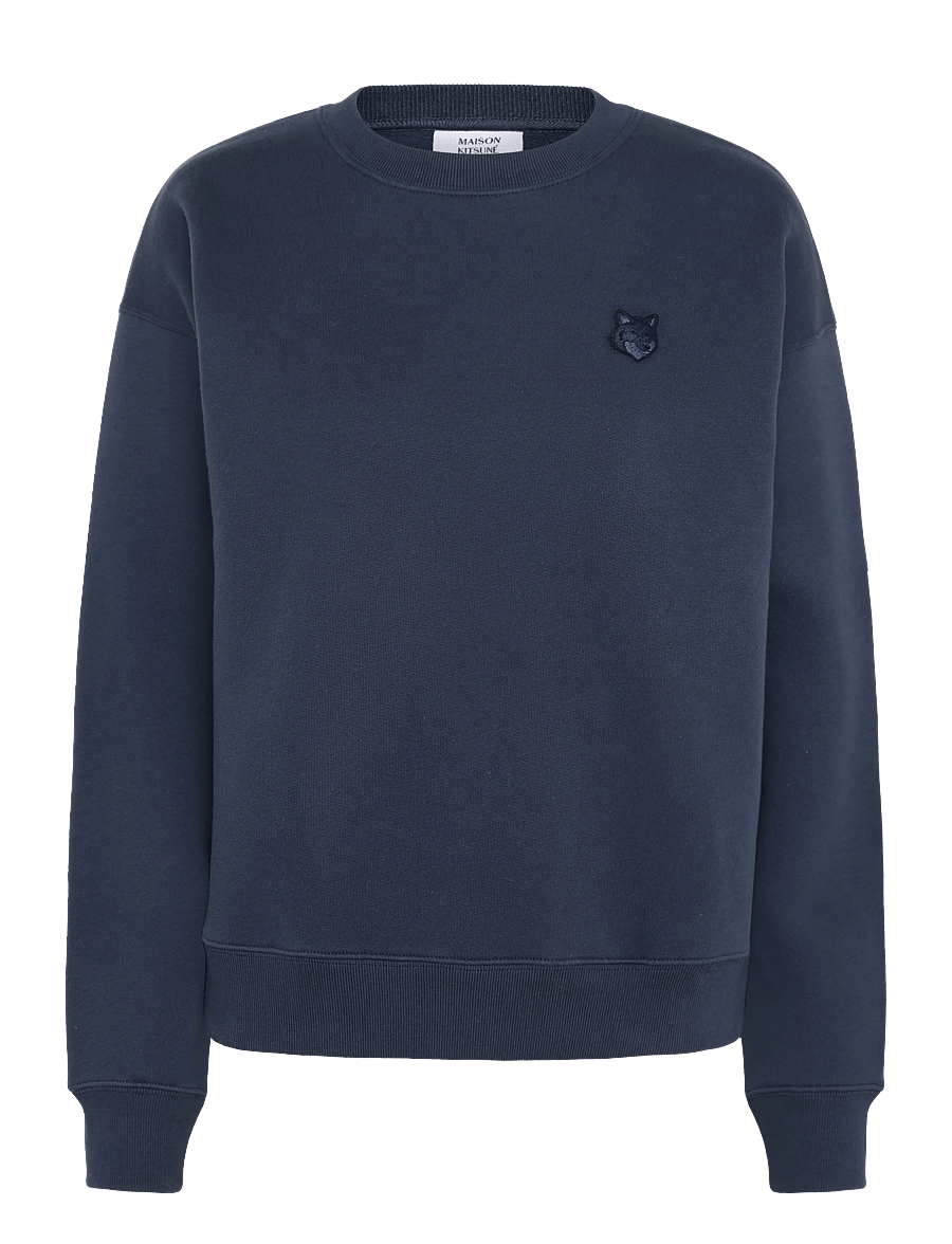 Maison Kitsune - BOLD FOX HEAD PATCH COMFORT SWEATSHIRT - sweatshirts - ink blue - 1